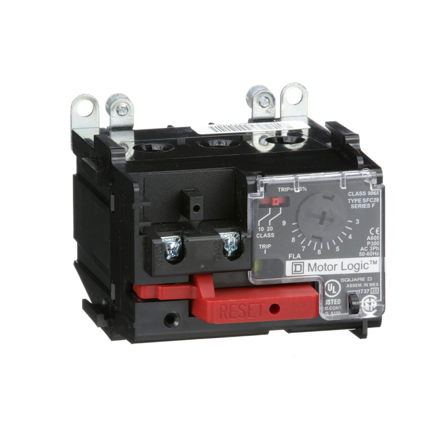 Product image for OVERLOAD RELAY, MOTOR LOGIC, SOLID STATE OVERLOAD RELAY, NEMA SIZE 00, 3 POLE, 3A TO 9A, 600VAC, SEPARATE MOUNT