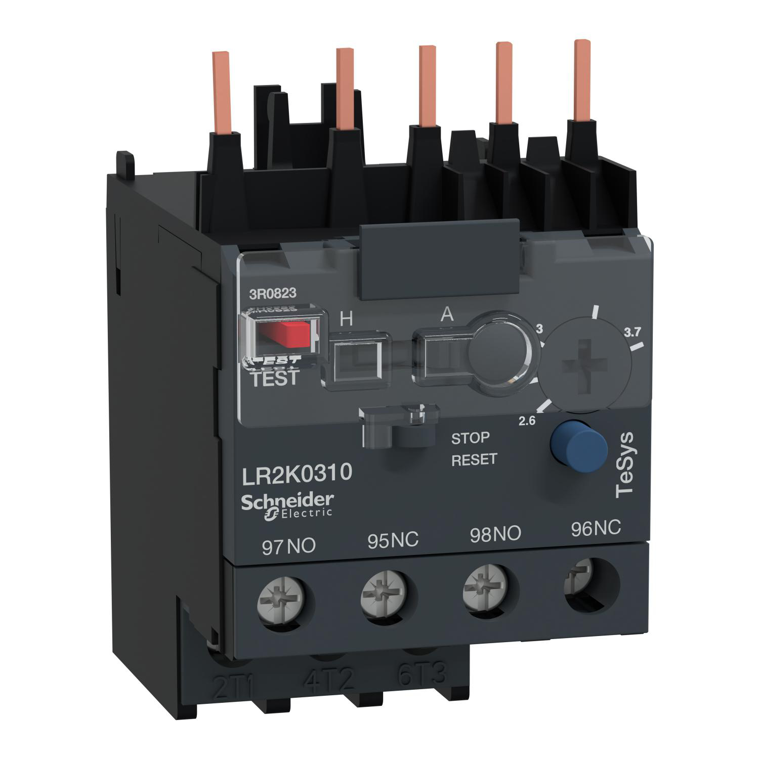 Product image for DIFFERENTIAL THERMAL OVERLOAD RELAYS, TESYS K, 2.6 TO 3.7 A, CLASS 10A