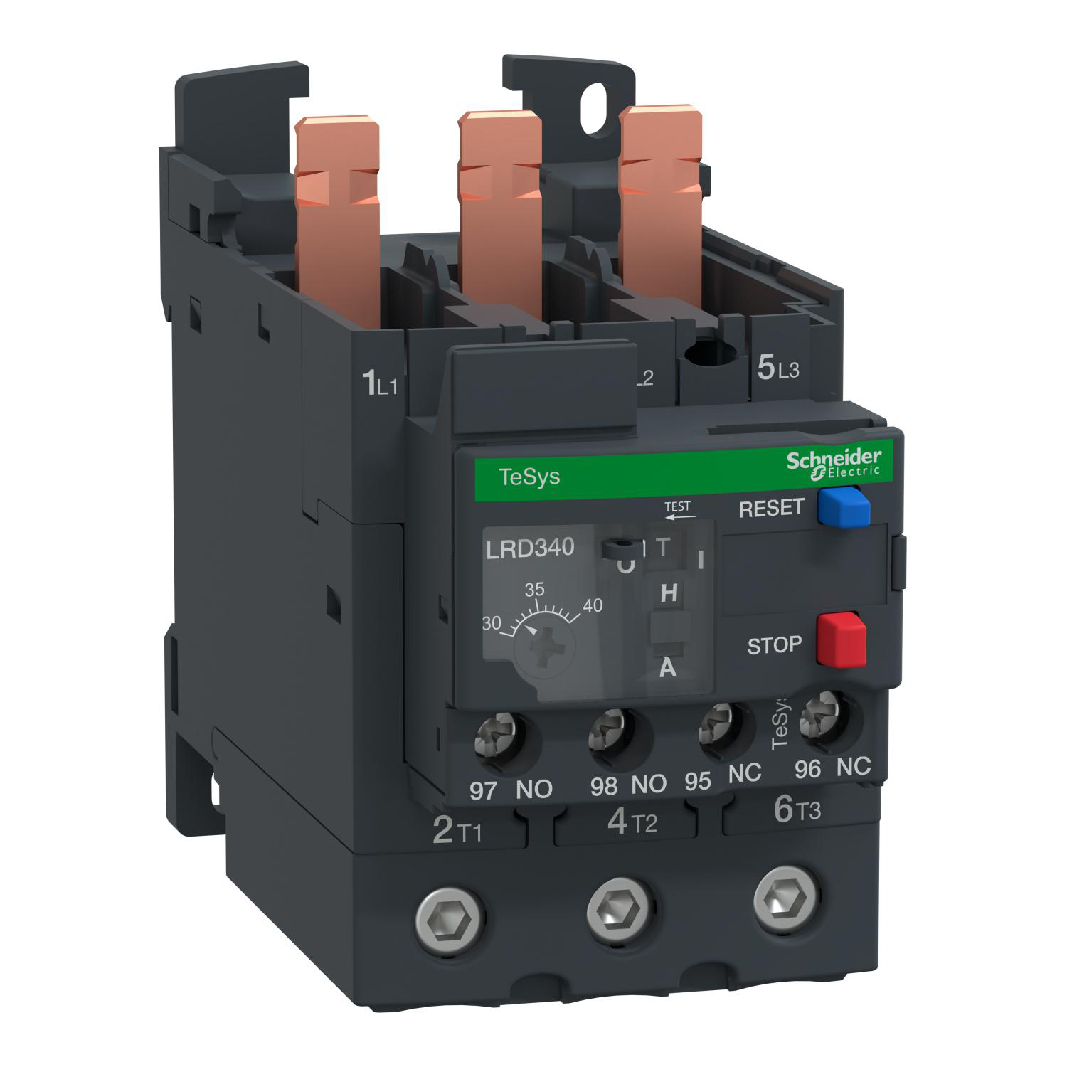 Product image for TESYS DECA, THERMAL OVERLOAD RELAY, 30 TO 40 A, CLASS 10A, EVERLINK