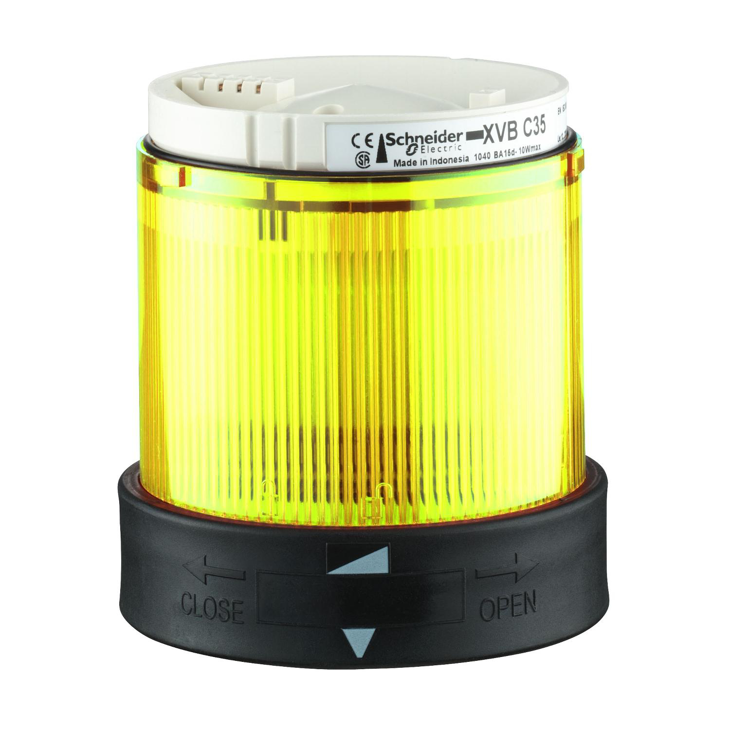 Product image for INDICATOR BANK, HARMONY XVB, ILLUMINATED UNIT, PLASTIC, YELLOW, 70MM, STEADY, INTEGRAL LED, 24V AC/DC