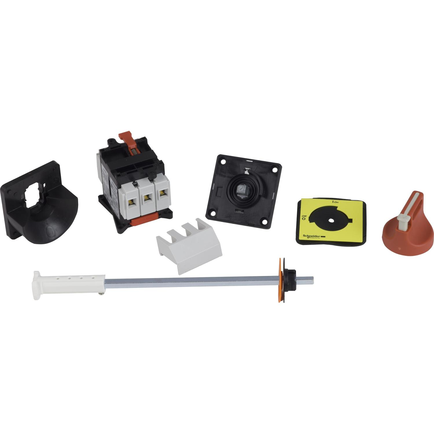 Product image for SWITCH DISCONNECTOR, TESYS CONTROL, FOR ON/EMERGENCY STOP, 32A, 4 SCREWS FIXING, FOR MOUNTING AT BACK OF AN ENCLOSURE