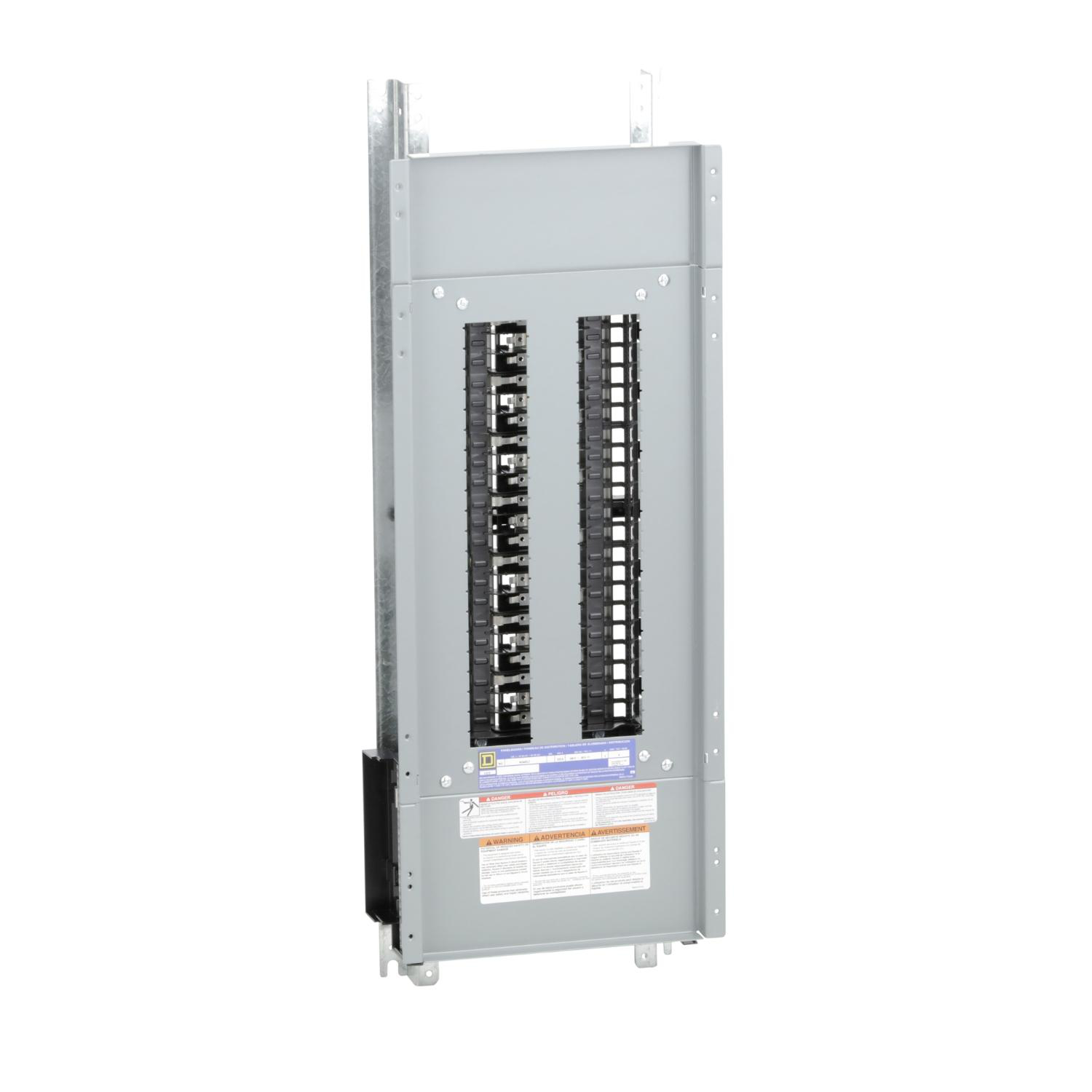 Product image for PANELBOARD INTERIOR, NQ, MAIN LUGS, 225A, AL BUS, 42 POLE SPACES, 3 PHASE, 4 WIRE, 240VAC, 48VDC