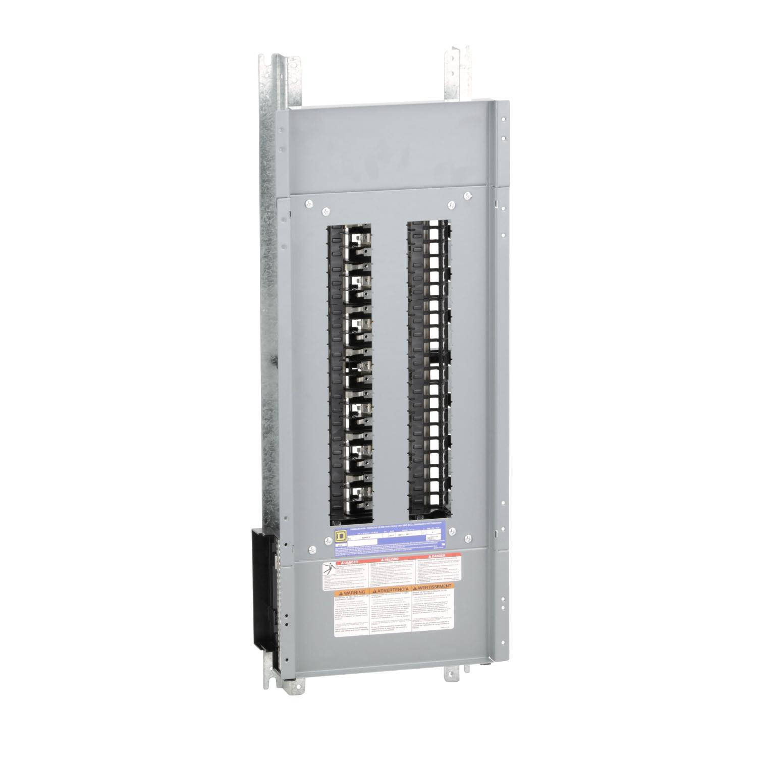 Product image for PANELBOARD INTERIOR, NQ, MAIN LUGS, 225A, CU BUS, 42 POLE SPACES, 3 PHASE, 4 WIRE, 240VAC, 48VDC