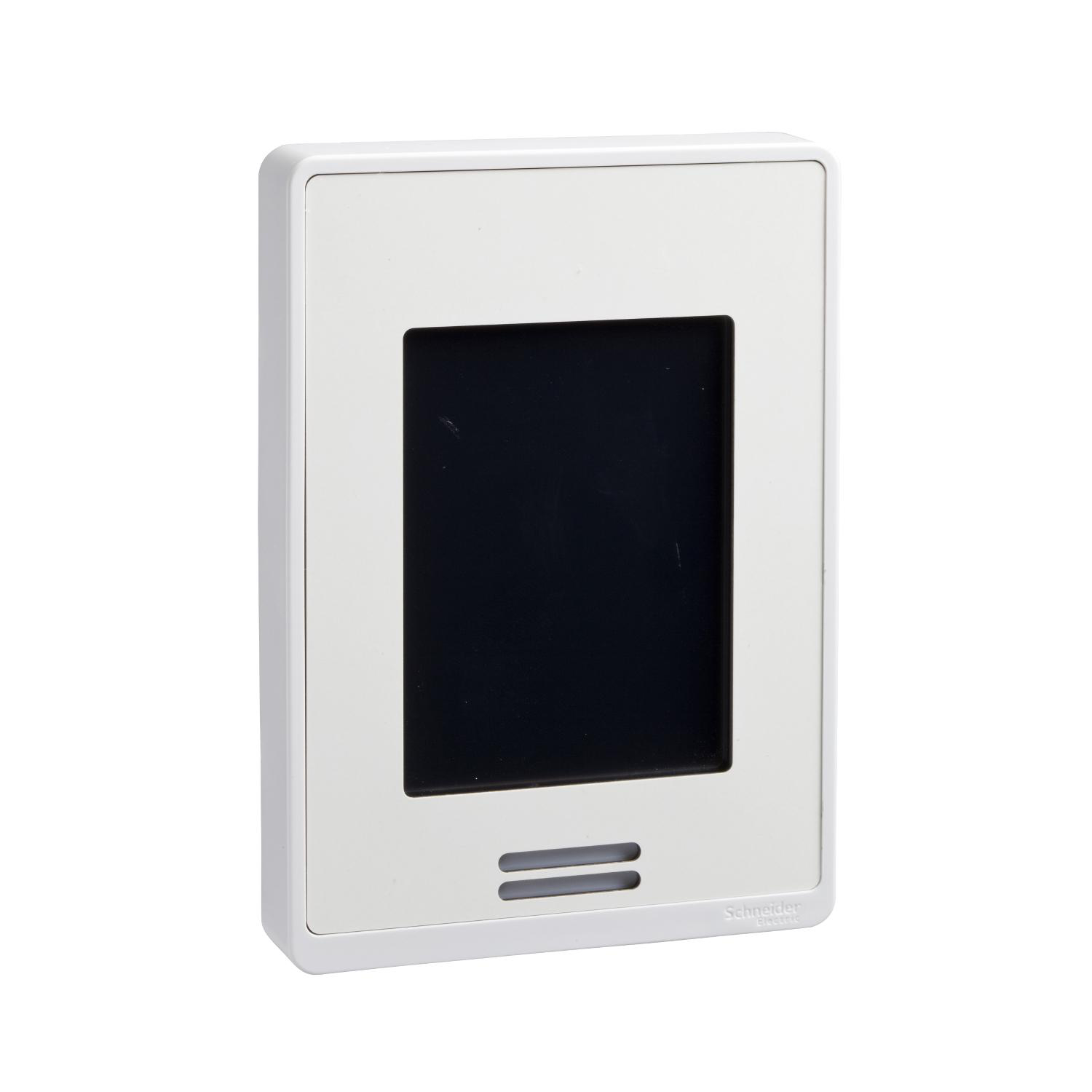 Product image for LOW-VOLTAGE FAN COIL ROOM CONTROLLER & ZONE CONTROLLER: BACNET MS/TP, RH SENSOR & CONTROL, WHITE CASE/FASCIA [TAA]
