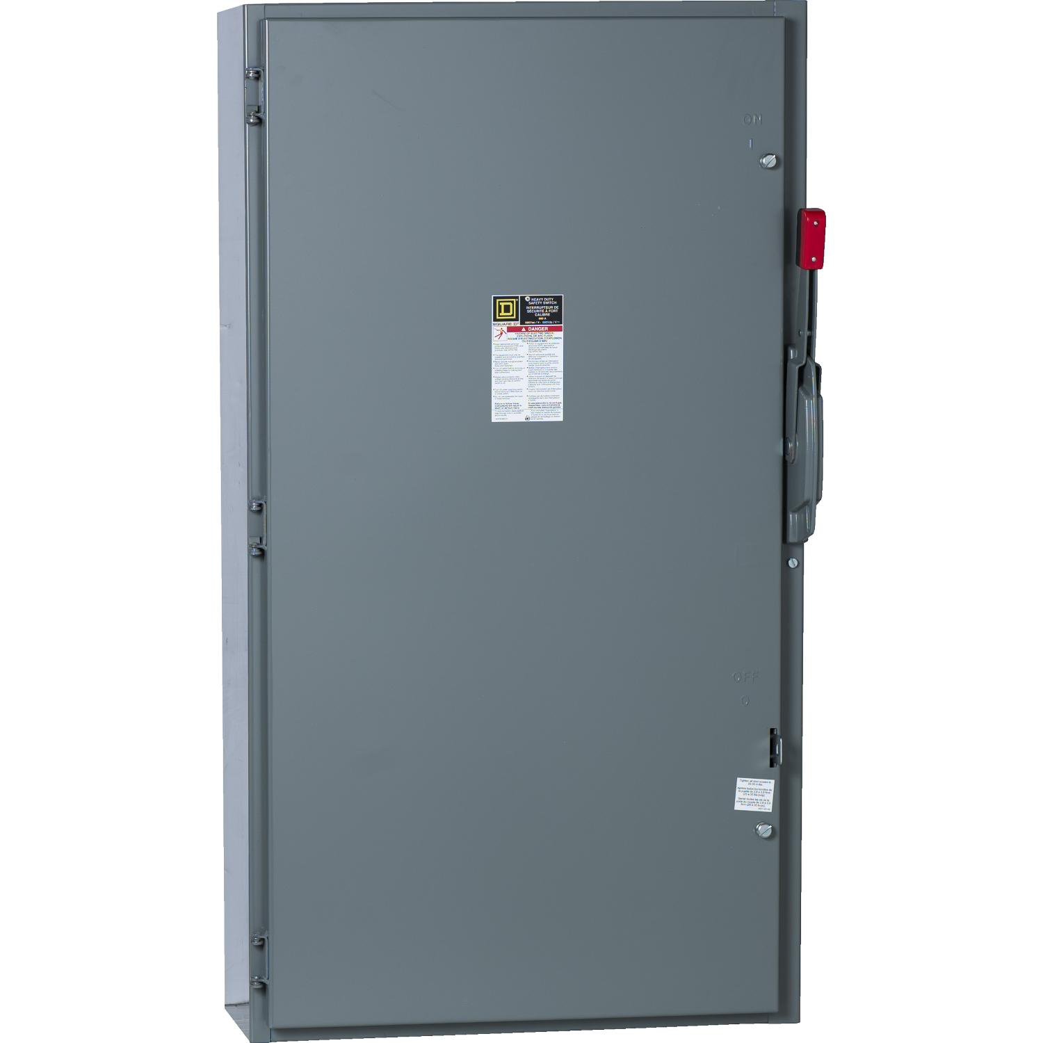 Product image for SAFETY SWITCH, HEAVY DUTY, FUSIBLE, 600A, 600VAC/VDC, 3 POLES, 500HP, NEMA 1