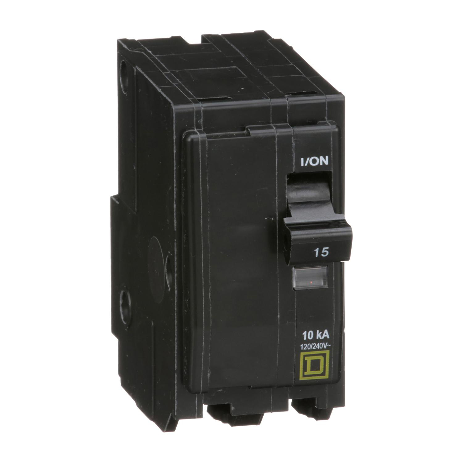 Product image for MINI CIRCUIT BREAKER, QO, 15A, 2 POLE, 120/240VAC, 10KA, PLUG IN