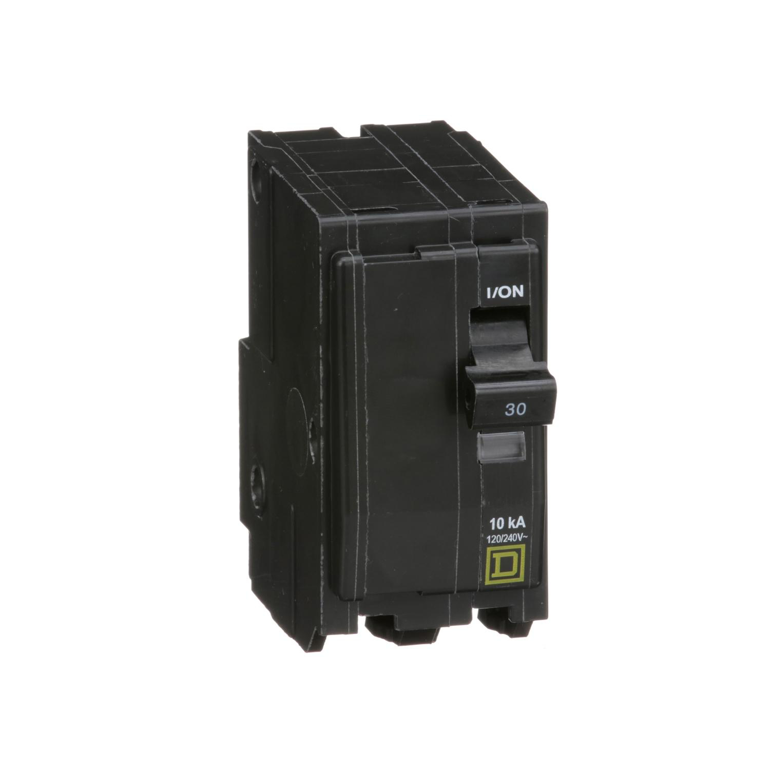 Product image for MINI CIRCUIT BREAKER, QO, 30A, 2 POLE, 120/240VAC, 10KA, PLUG IN