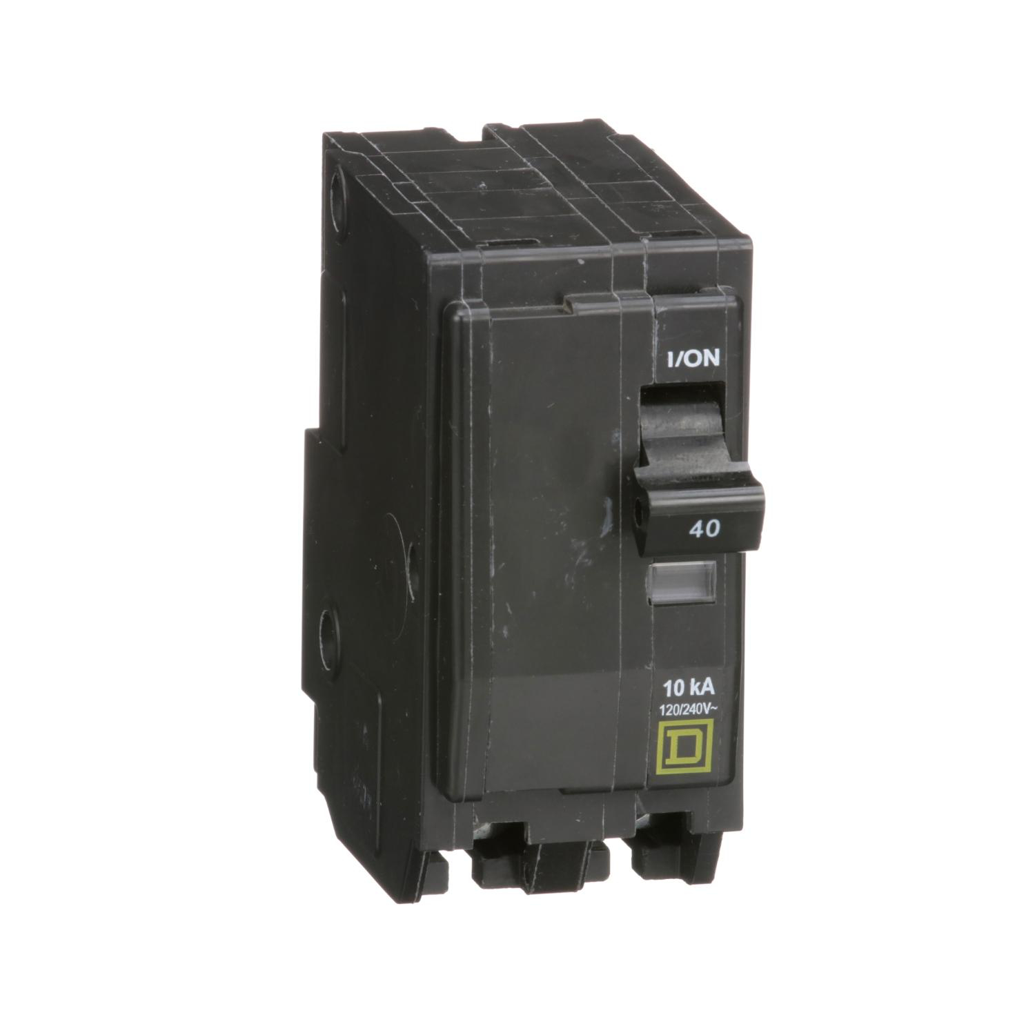 Product image for MINI CIRCUIT BREAKER, QO, 40A, 2 POLE, 120/240VAC, 10KA, PLUG IN