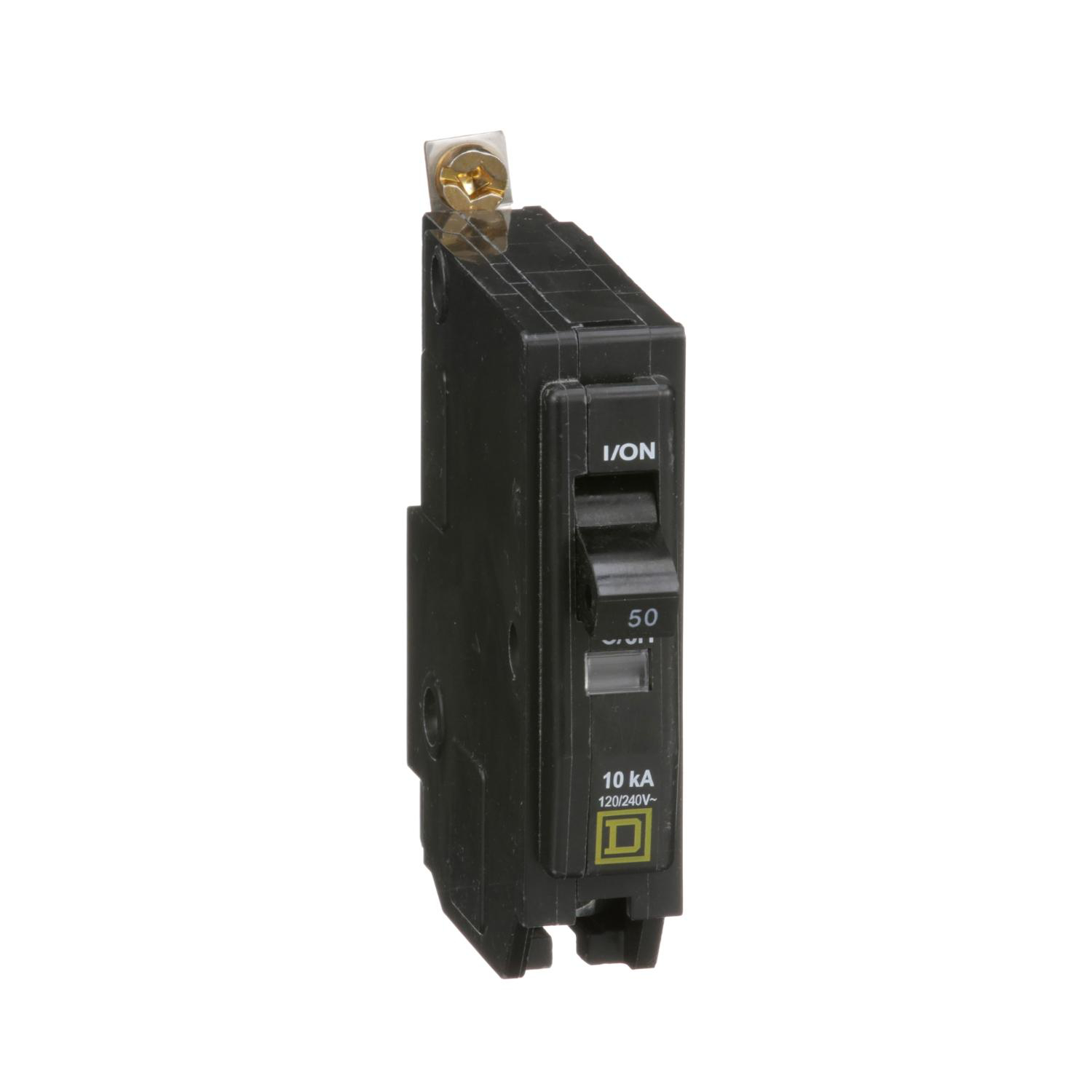 Product image for MINI CIRCUIT BREAKER, QO, 50A, 1 POLE, 120/240VAC, 10KA, BOLT ON