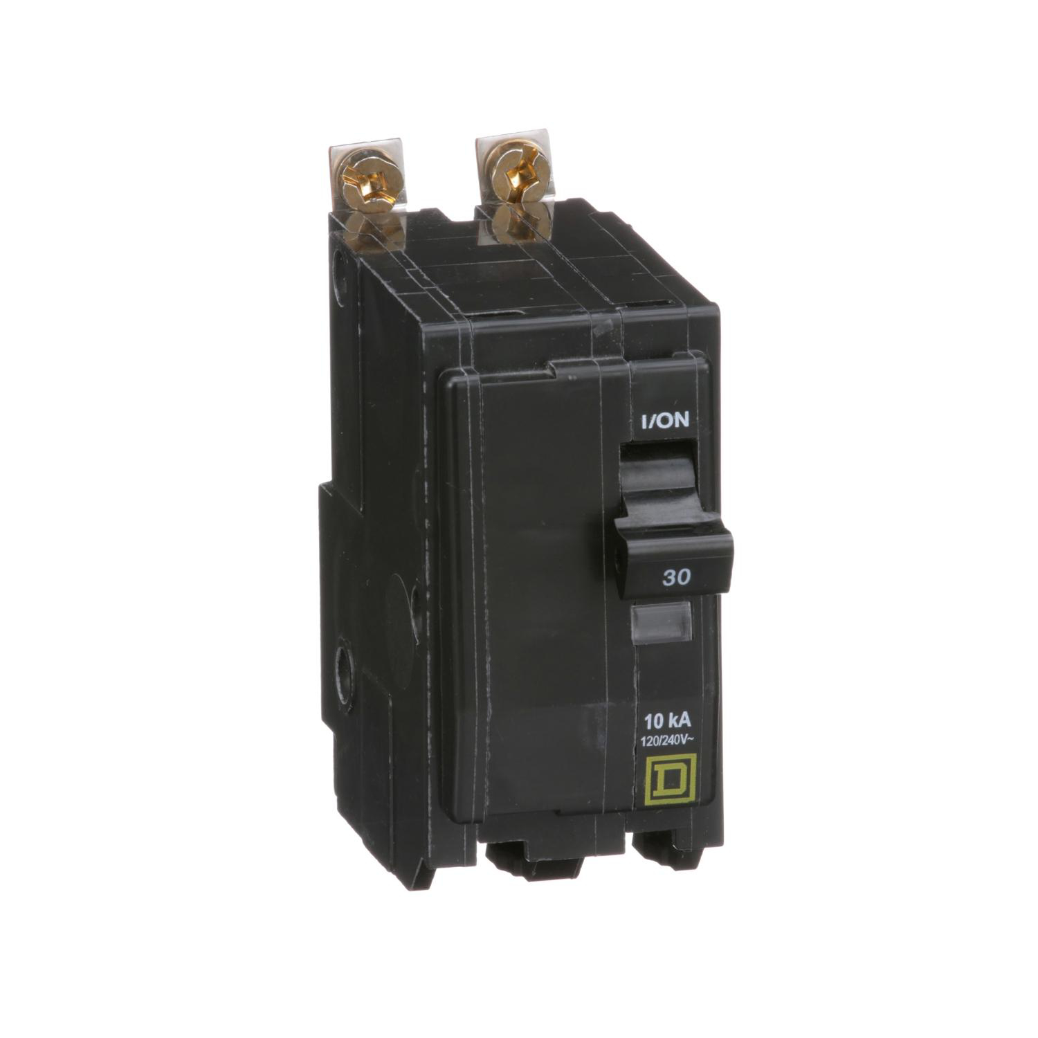 Product image for MINI CIRCUIT BREAKER, QO, 30A, 2 POLE, 120/240VAC, 10KA, BOLT ON