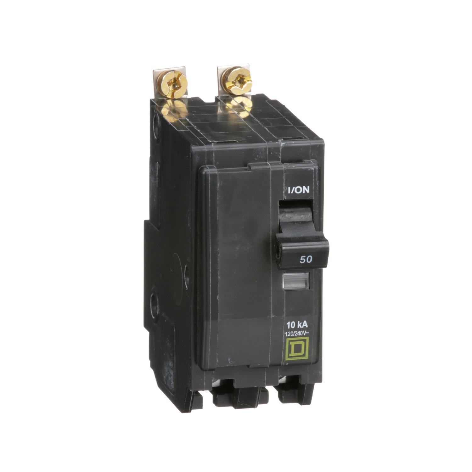 Product image for MINI CIRCUIT BREAKER, QO, 50A, 2 POLE, 120/240VAC, 10KA, BOLT ON