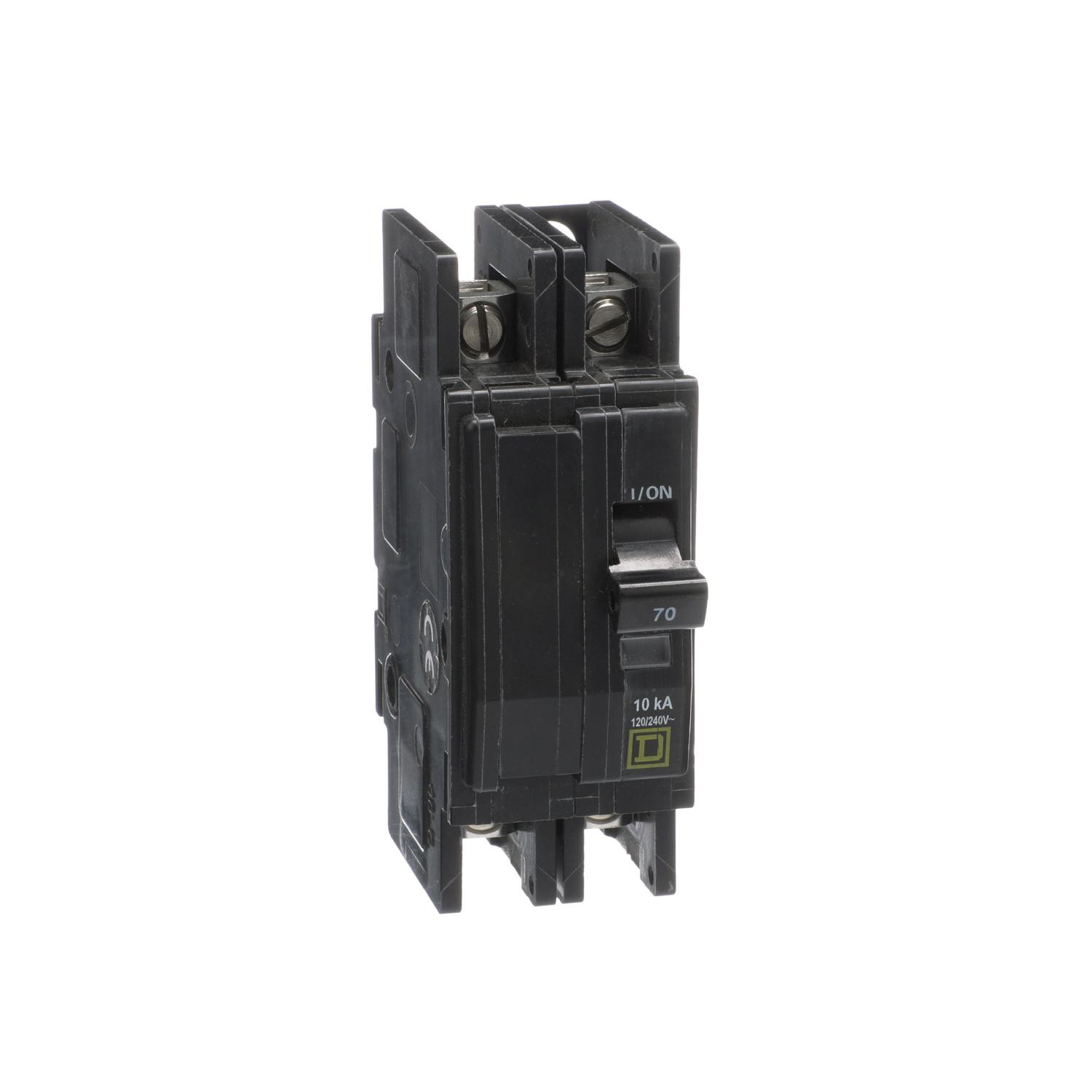 Product image for MINI CIRCUIT BREAKER, QOU, 70A, 2 POLE, 120/240 VAC, 10KA