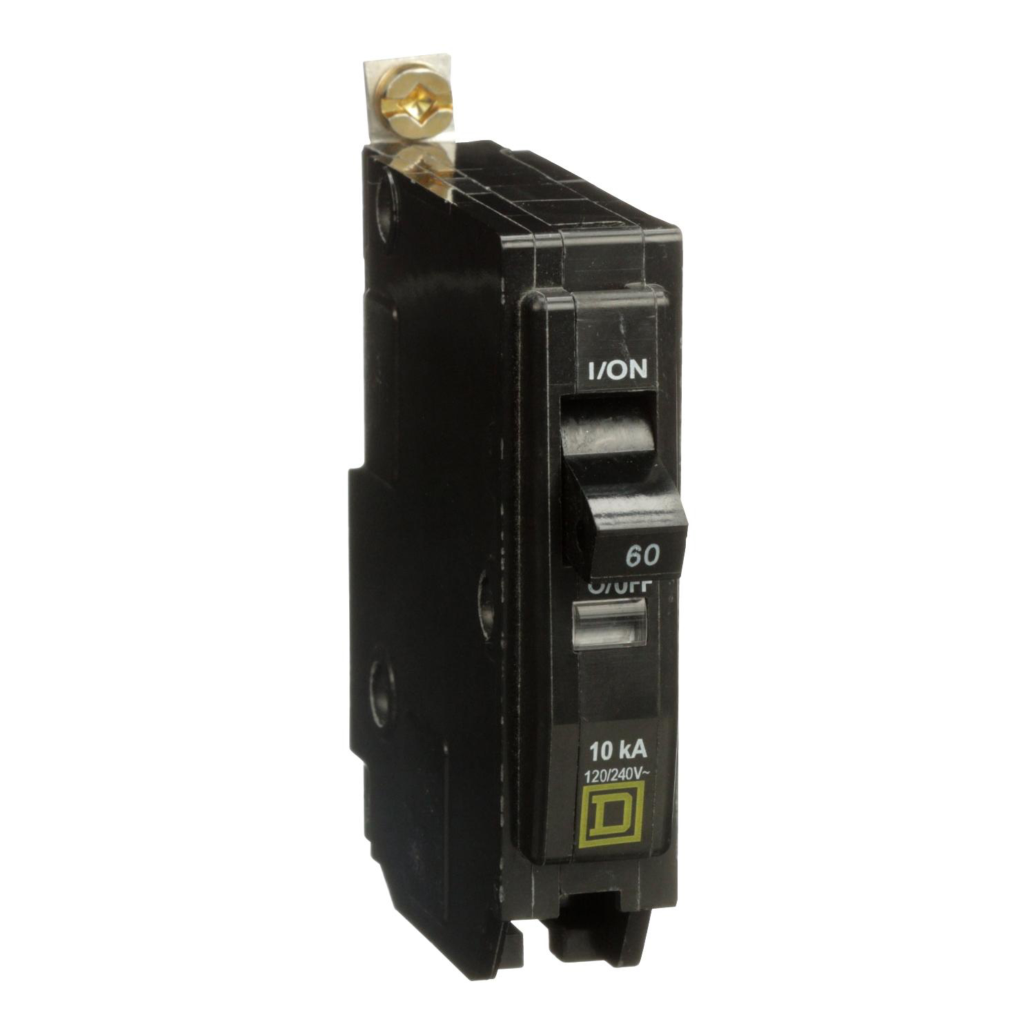 Product image for MINI CIRCUIT BREAKER, QO, 60A, 1 POLE, 120/240VAC, 10KA, BOLT ON