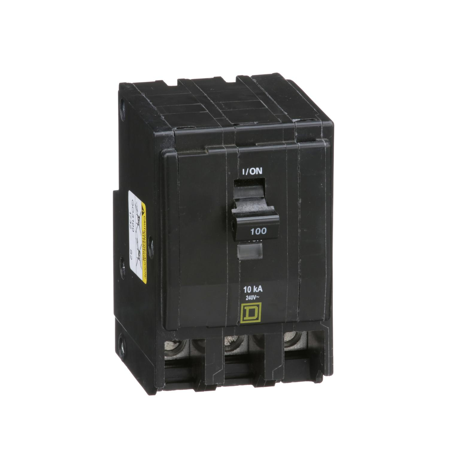 Product image for MINI CIRCUIT BREAKER, QO, 100A, 3 POLE, 240VAC, 10KA, PLUG IN