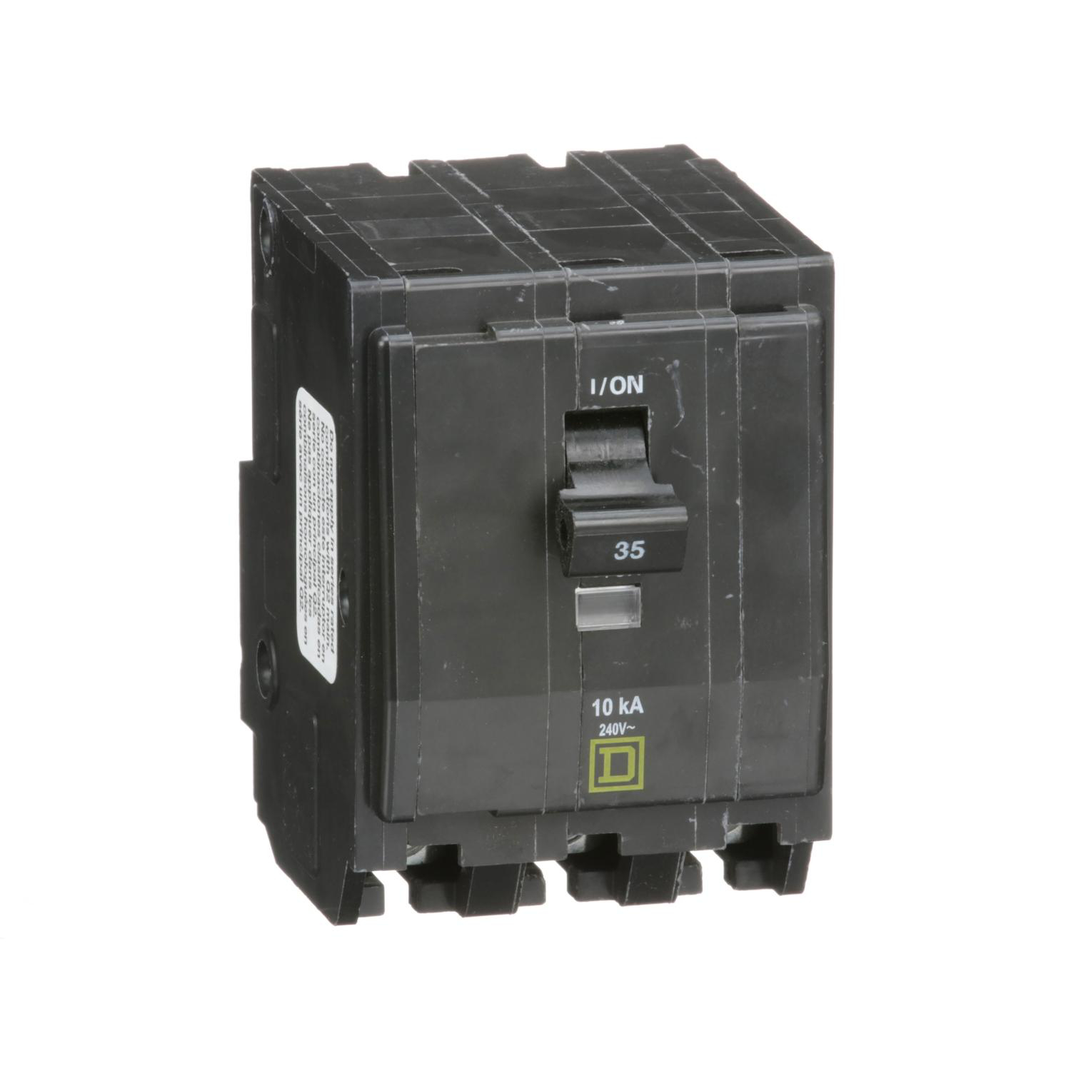 Product image for MINI CIRCUIT BREAKER, QO, 35A, 3 POLE, 240VAC, 10KA, PLUG IN