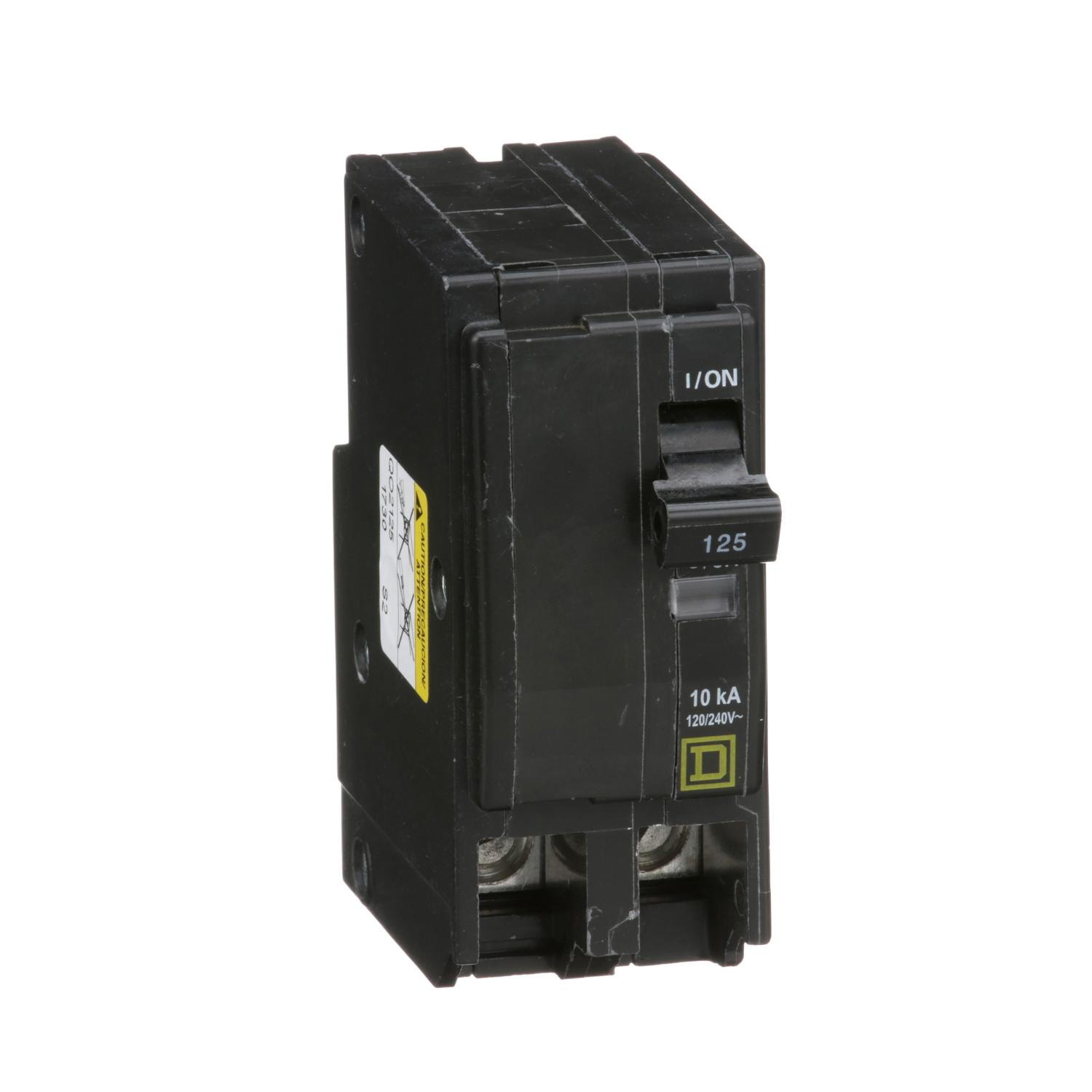 Product image for MINI CIRCUIT BREAKER, QO, 125A, 2 POLE, 120/240VAC, 10KA, PLUG IN
