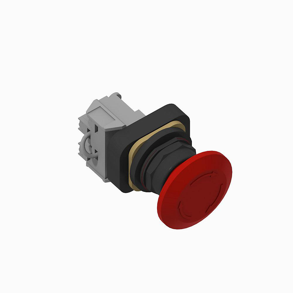 Product image for Operator pushbutton 2-position 1NCLB standard finger safe guards red