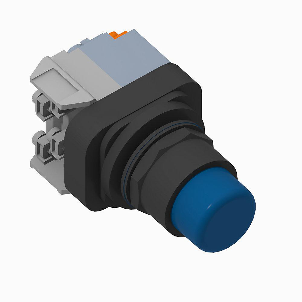 Product image for Light pilot push-to-test LED 240VAC blue lens