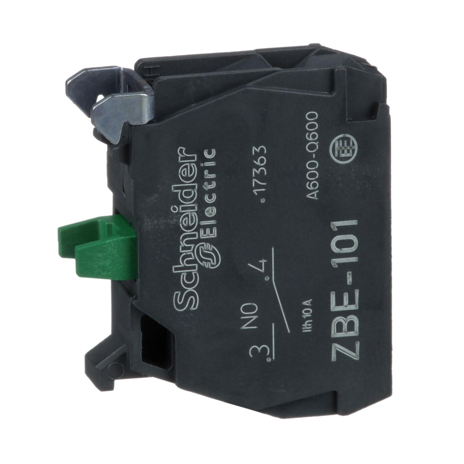 Product image for HARMONY, 22MM PUSH BUTTON, ADD ON CONTACT BLOCK, 1 NO, SCREW CLAMP TERMINAL