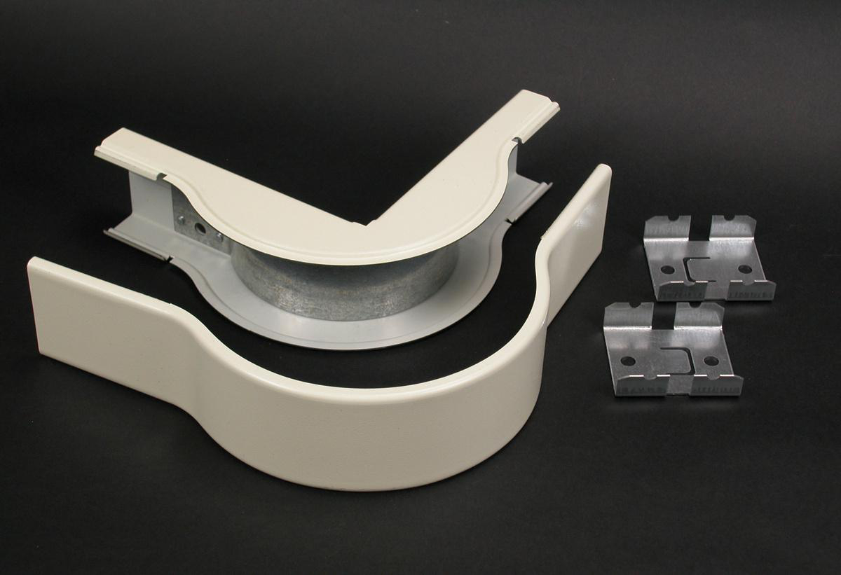 Product image for Elbow external radius 90.. steel ivory