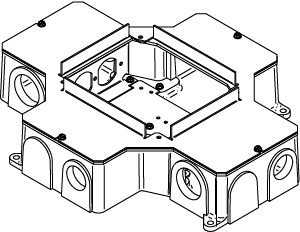 Product image for Resource RFB® Series Four Gang Cast Iron Floor Box