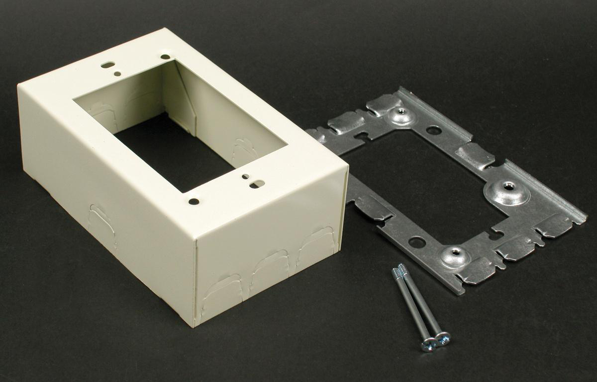 Product image for Fitting adapter deep-flush type extension steel white