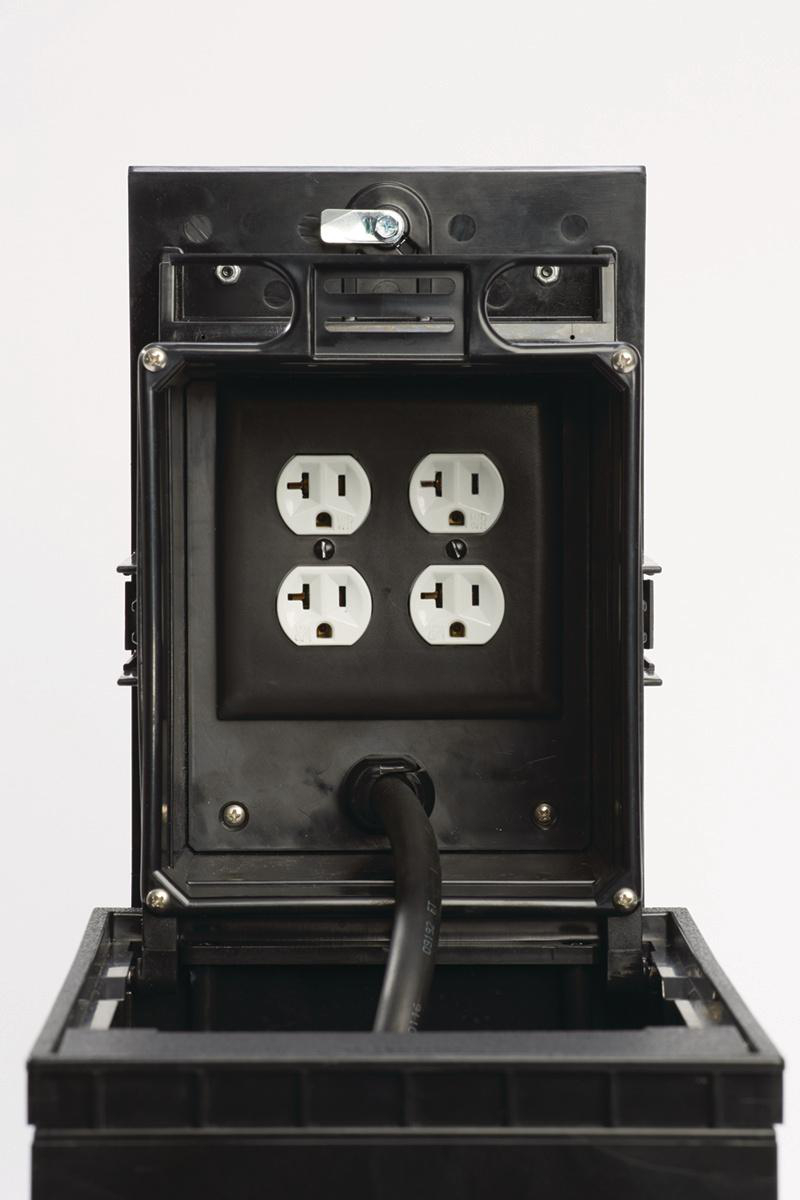 Product image for Exterior Box Cover Assembly, 2 NEMA 5-20R Locking Receptacles (2 Circuits),