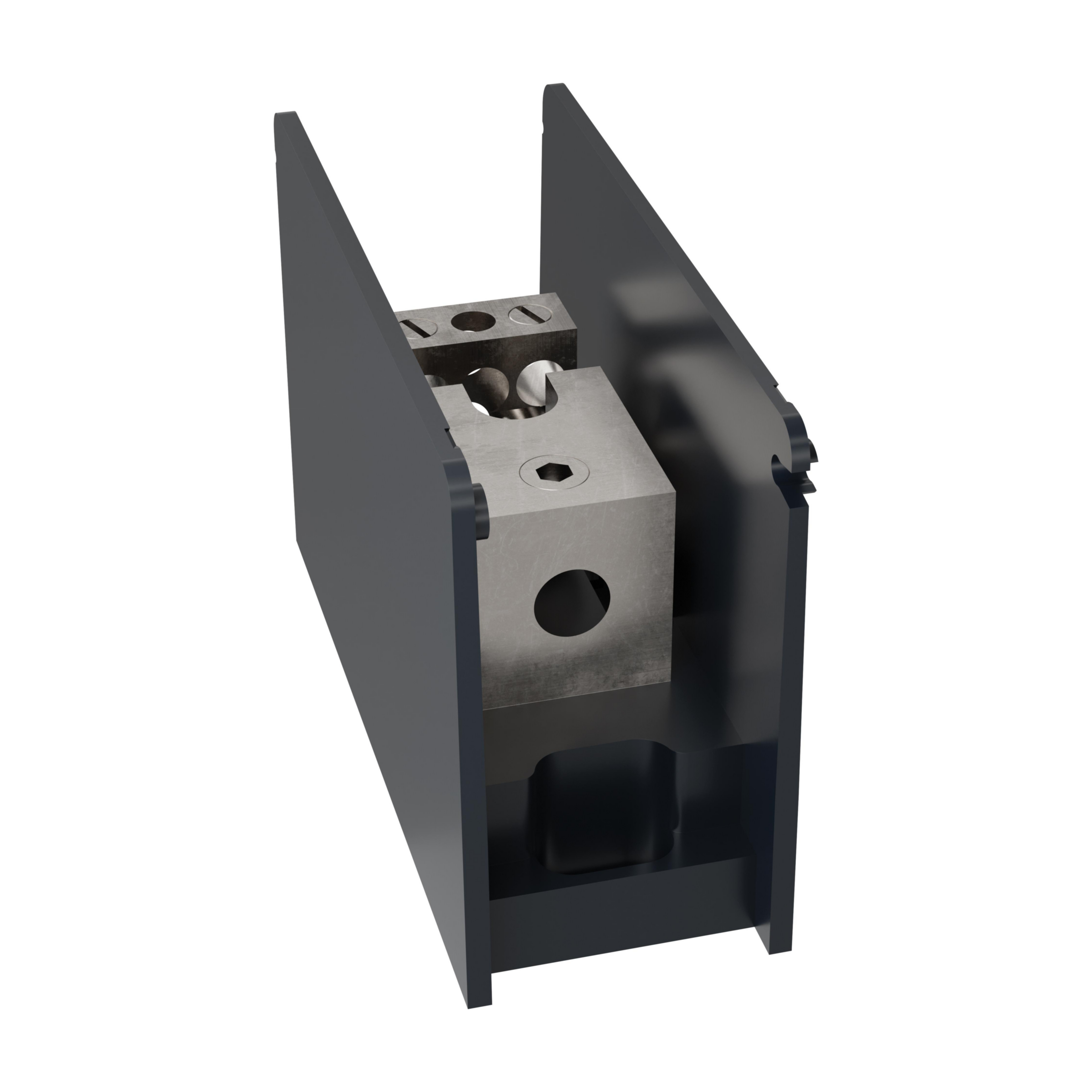 Product image for Open-Style PDB UL 1953 1000V 135A Tin-plated Aluminum - 175A 1-Pole 1 - 6 openings; 2/0-#14 --- #2-#14 Box to Box