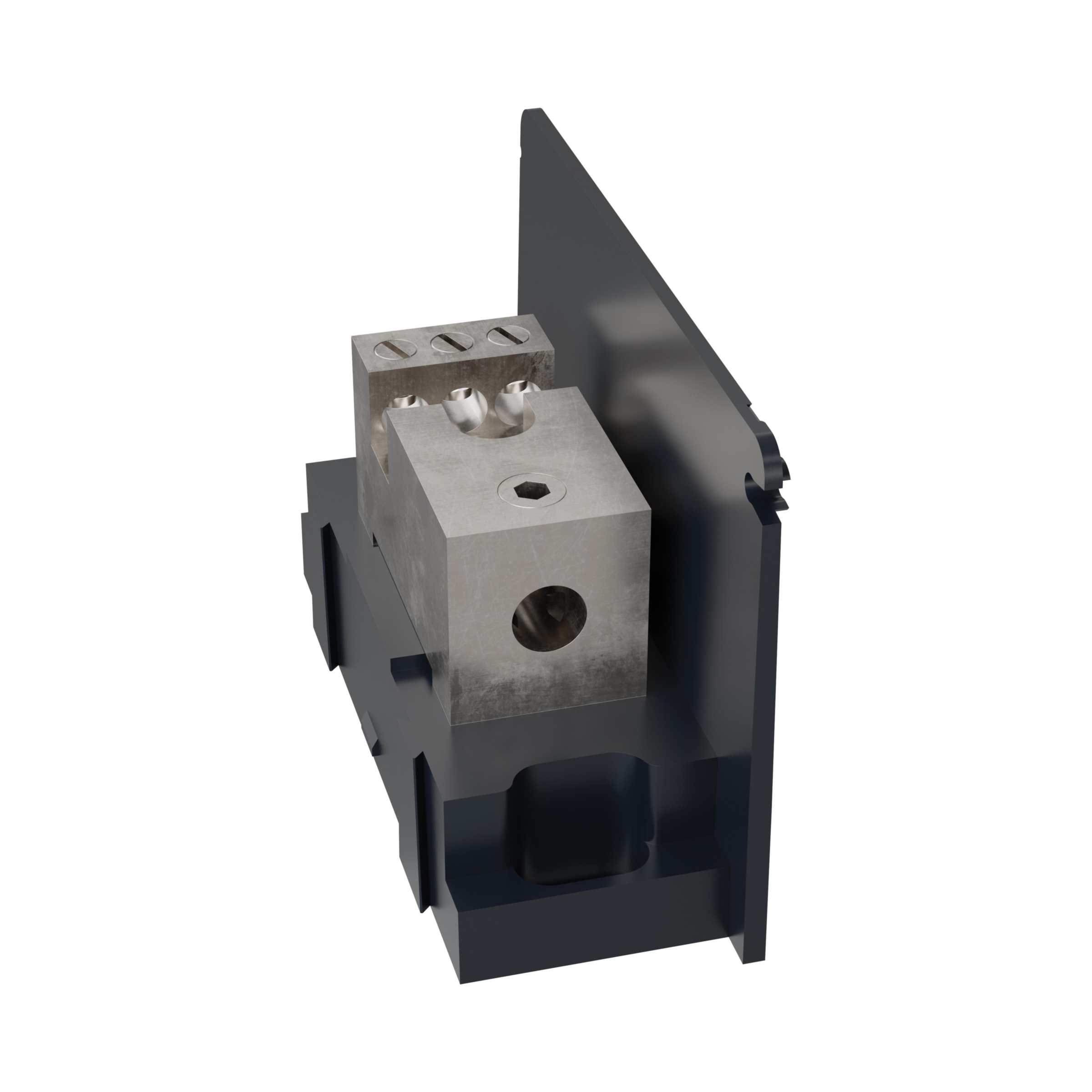 Product image for Open-Style PDB UL 1953 1000V 135A Tin-plated Aluminum - 175A Adder 1 - 6 openings; 2/0-#14 --- #2-#14 Box to Box