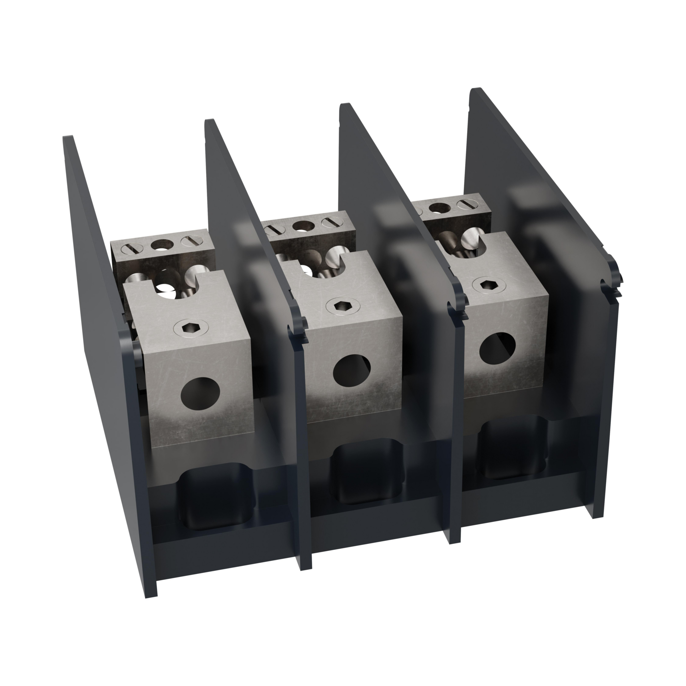 Product image for MERSEN MPDB67563 POWERBLOCK DISTRIBUTION INTERMEDIATE ALUMINUM 3-POLE