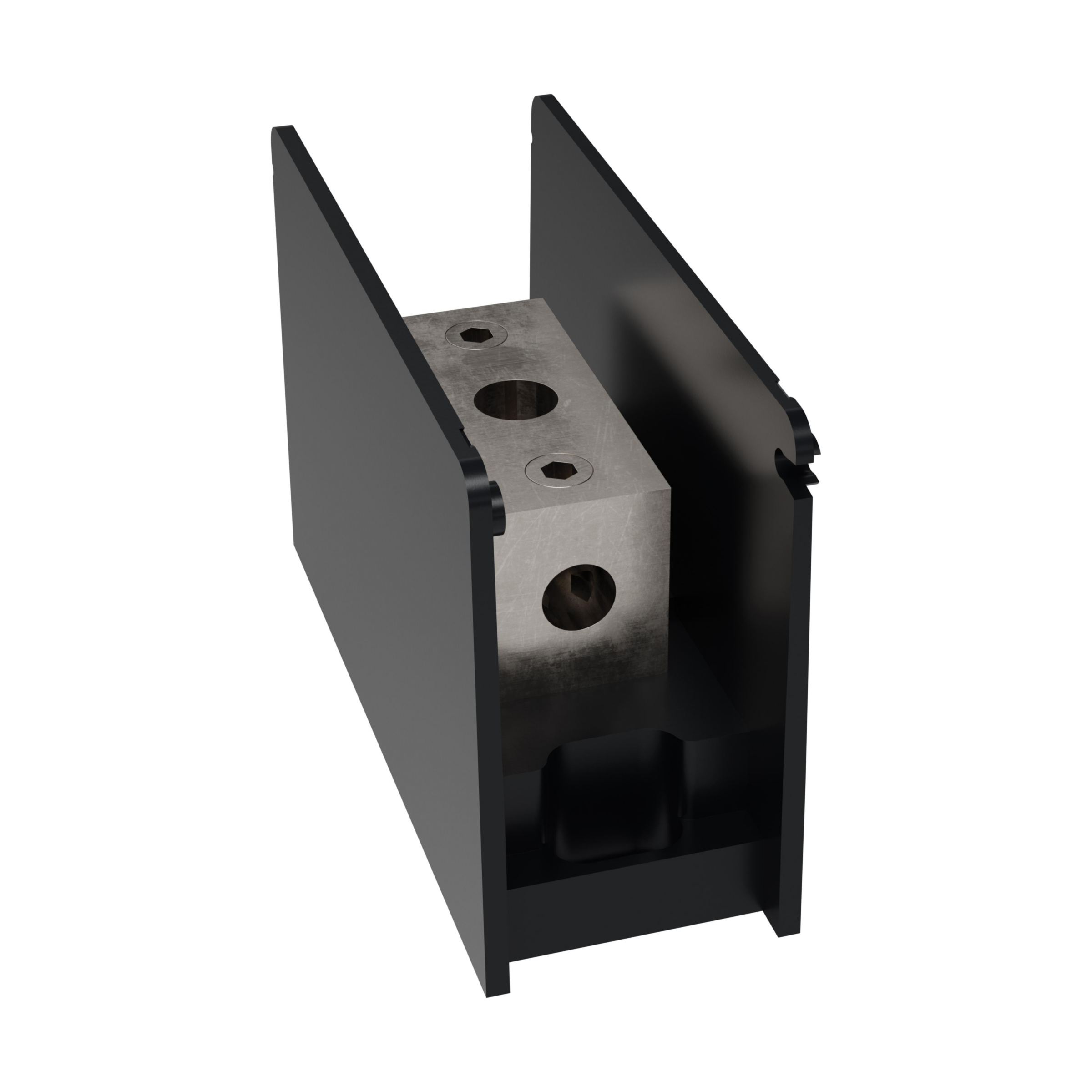 Product image for Open-Style PDB UL 1953 1000V 135A Tin-plated Aluminum - 175A 1-Pole 1 - 1 openings; 2/0-#14 --- 2/0-#14 Box to Box