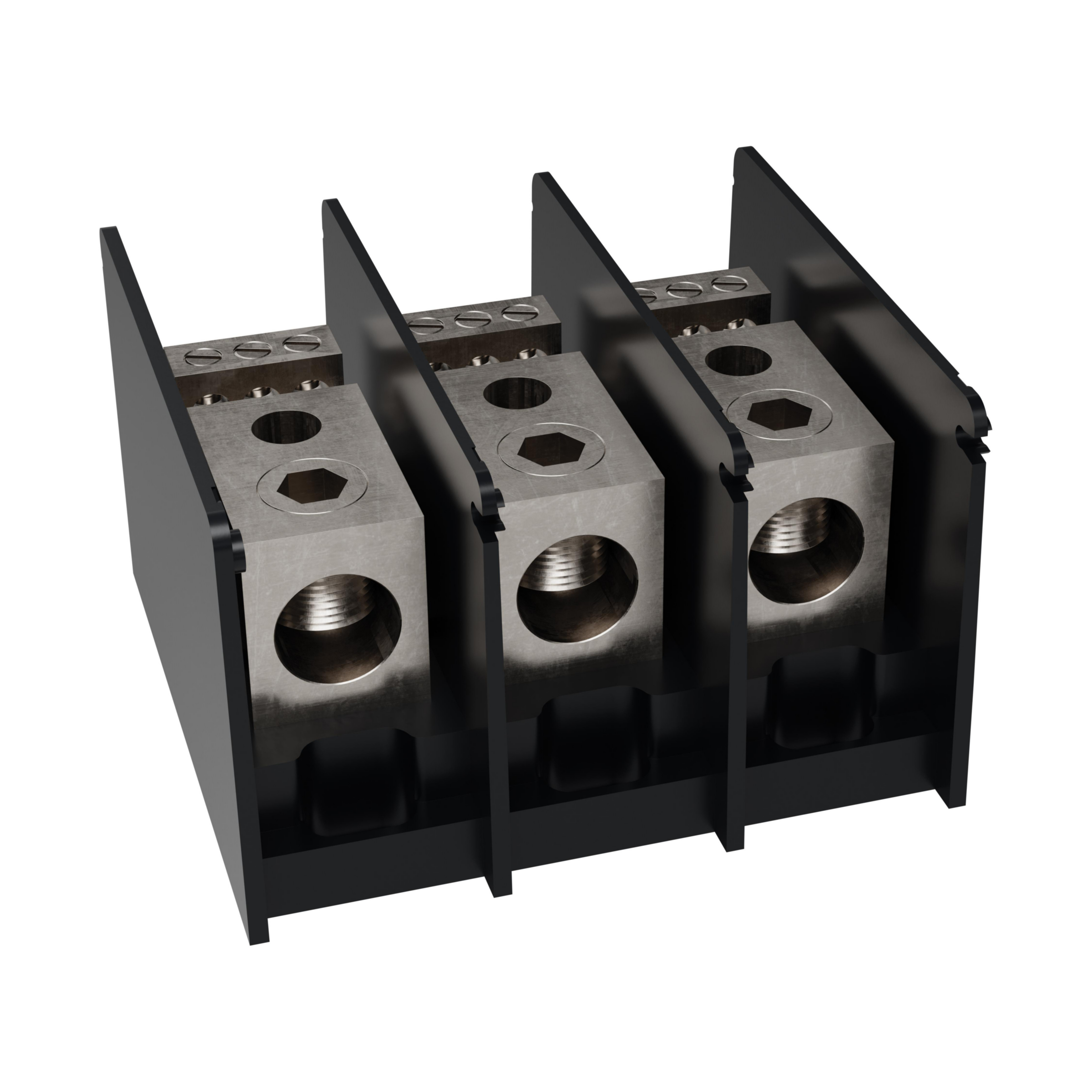 Product image for MERSEN MPDB67463 POWERBLOCK DISTRIBUTION INTERMEDIATE ALUMINUM 3-POLE