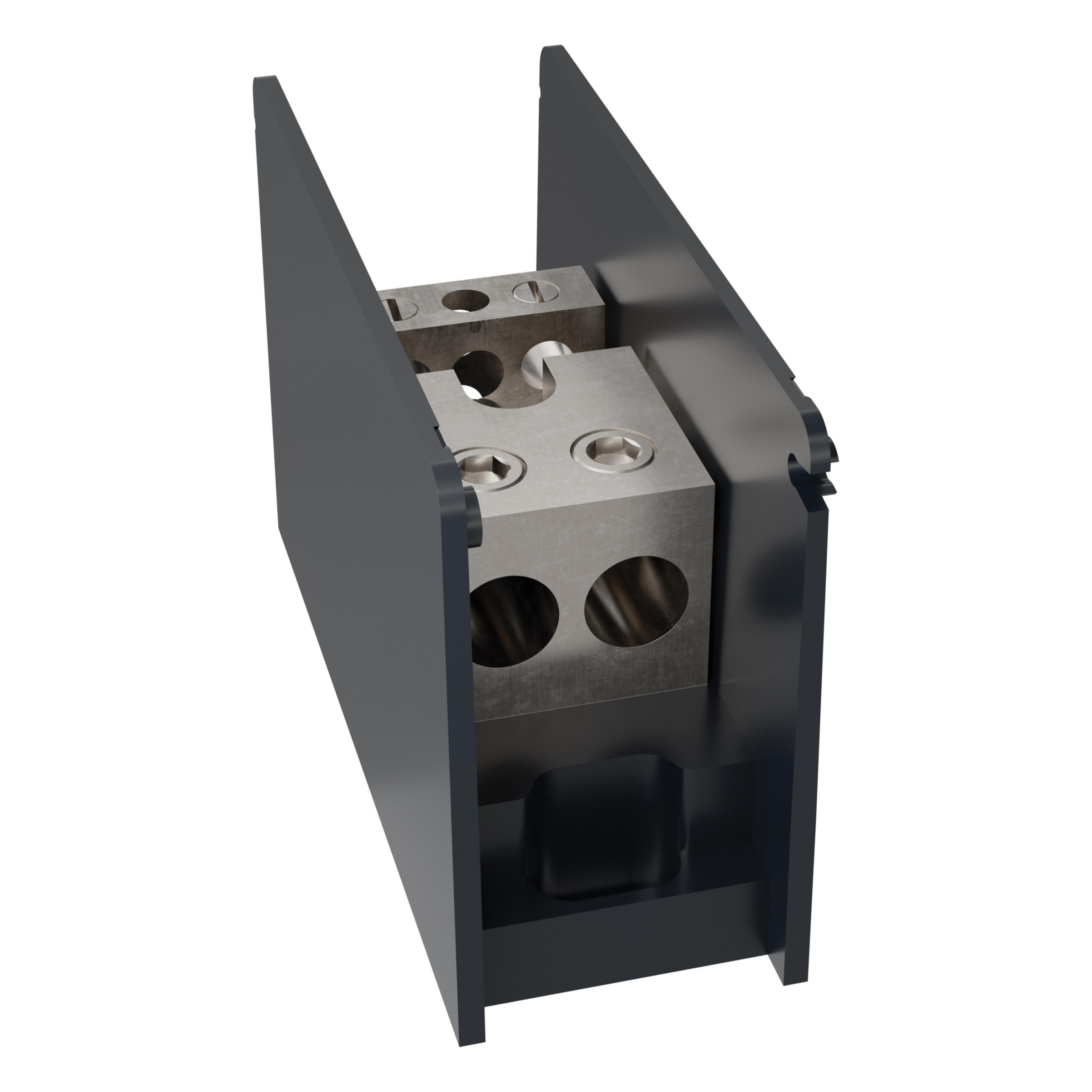 Product image for Open-Style PDB UL 1953 1000V 360A Tin-plated Aluminum - 460A 1-Pole 2 - 6 openings; 4/0-#6 --- #2-#14 Box to Box
