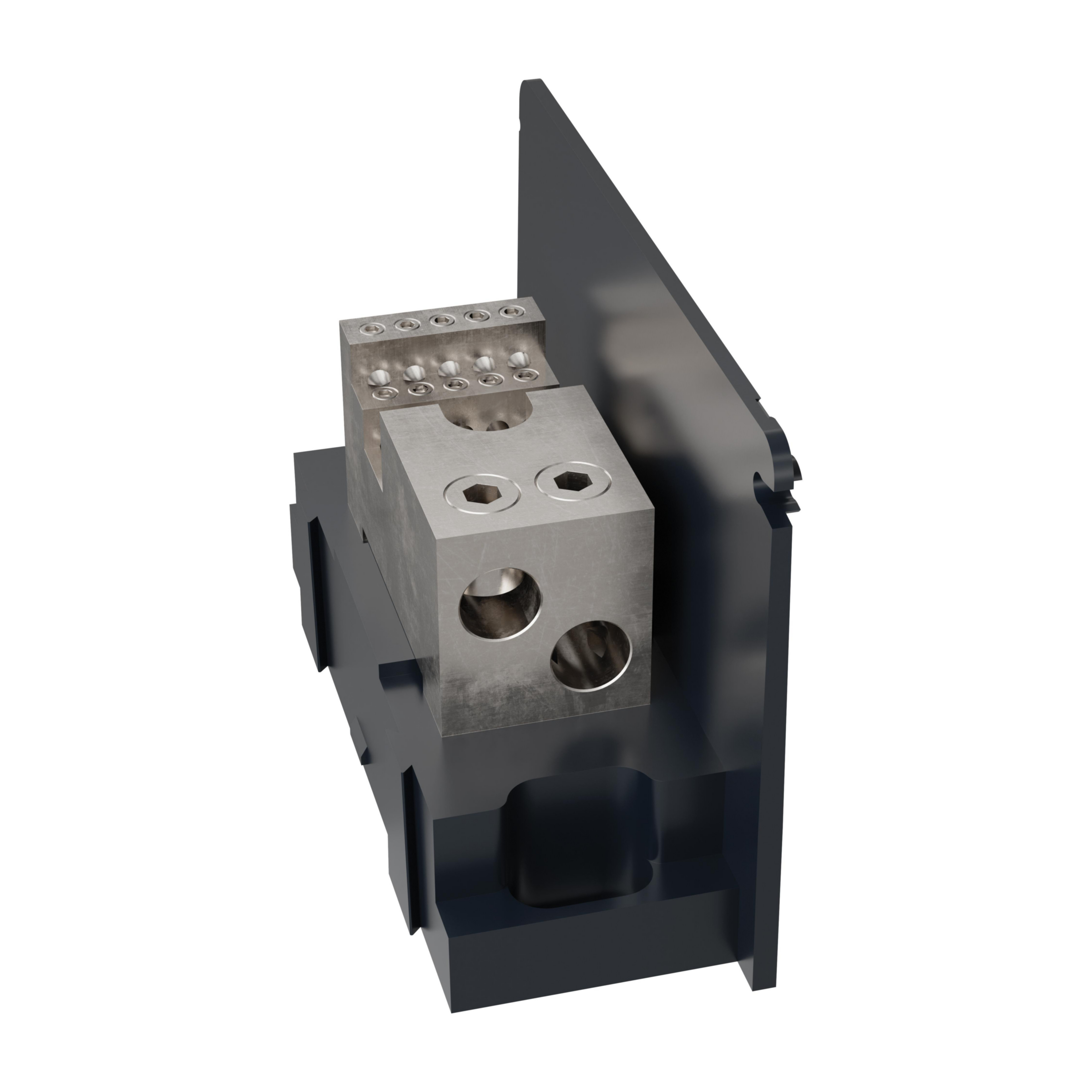 Product image for Open-Style PDB UL 1953 1000V 270A Tin-plated Aluminum - 350A Adder 2 - 15 openings; 2/0-#14 --- #10-#14 Box to Box