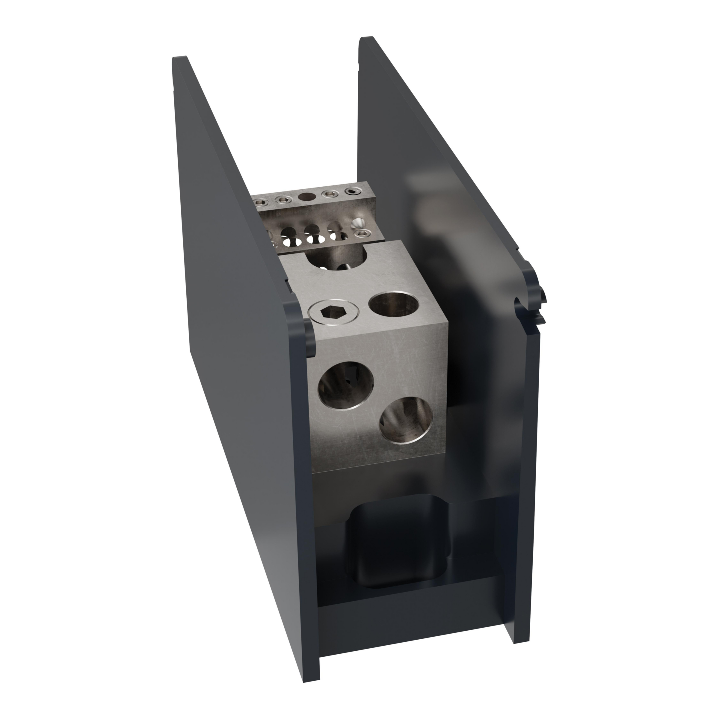 Product image for Open-Style PDB UL 1953 1000V 270A Tin-plated Aluminum - 350A 1-Pole 2 - 15 openings; 2/0-#14 --- #10-#14 Box to Box