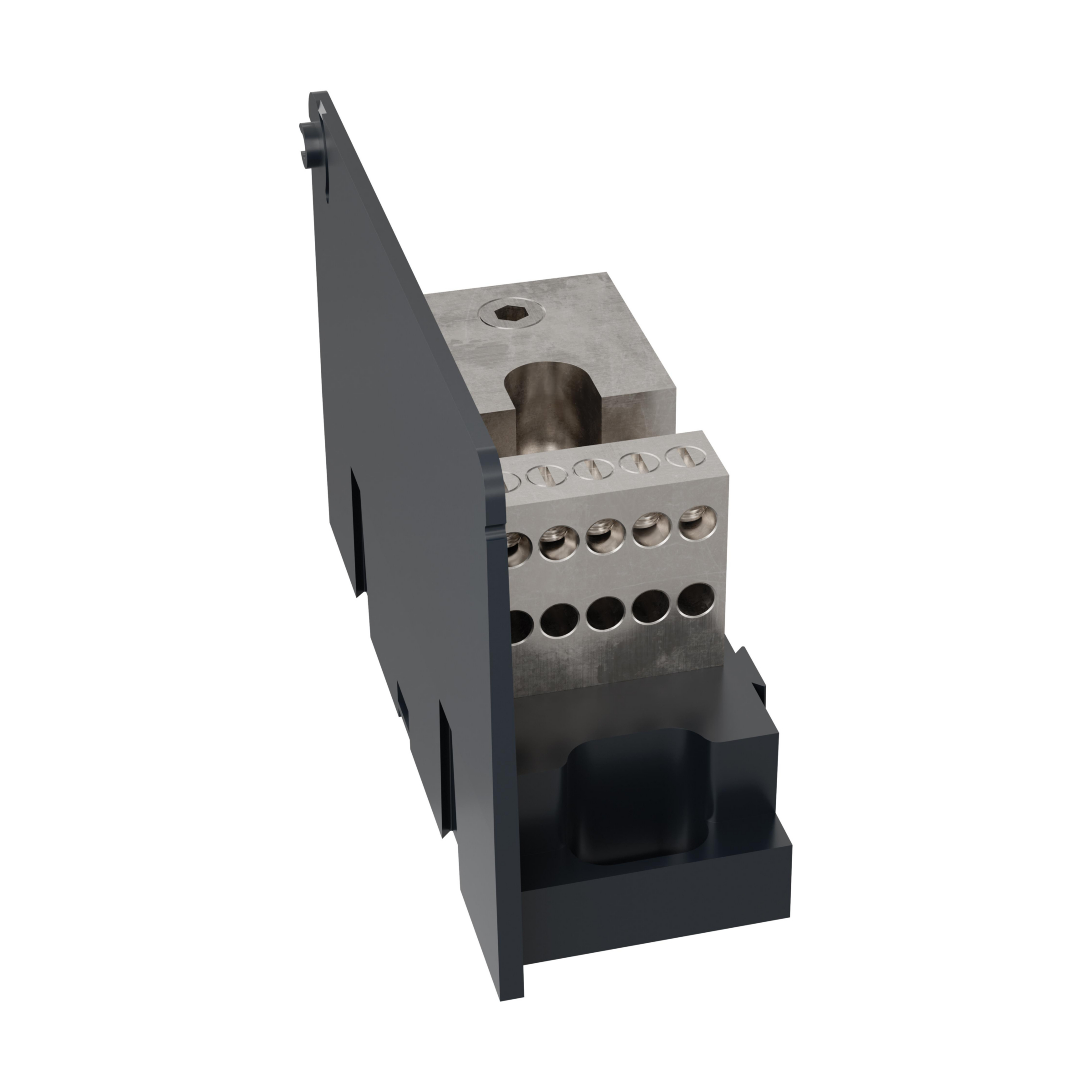 Product image for Open-Style PDB UL 1953 1000V 135A Tin-plated Aluminum - 175A Adder 1 - 10 openings; 2/0-#14 --- #6-#14 Box to Box