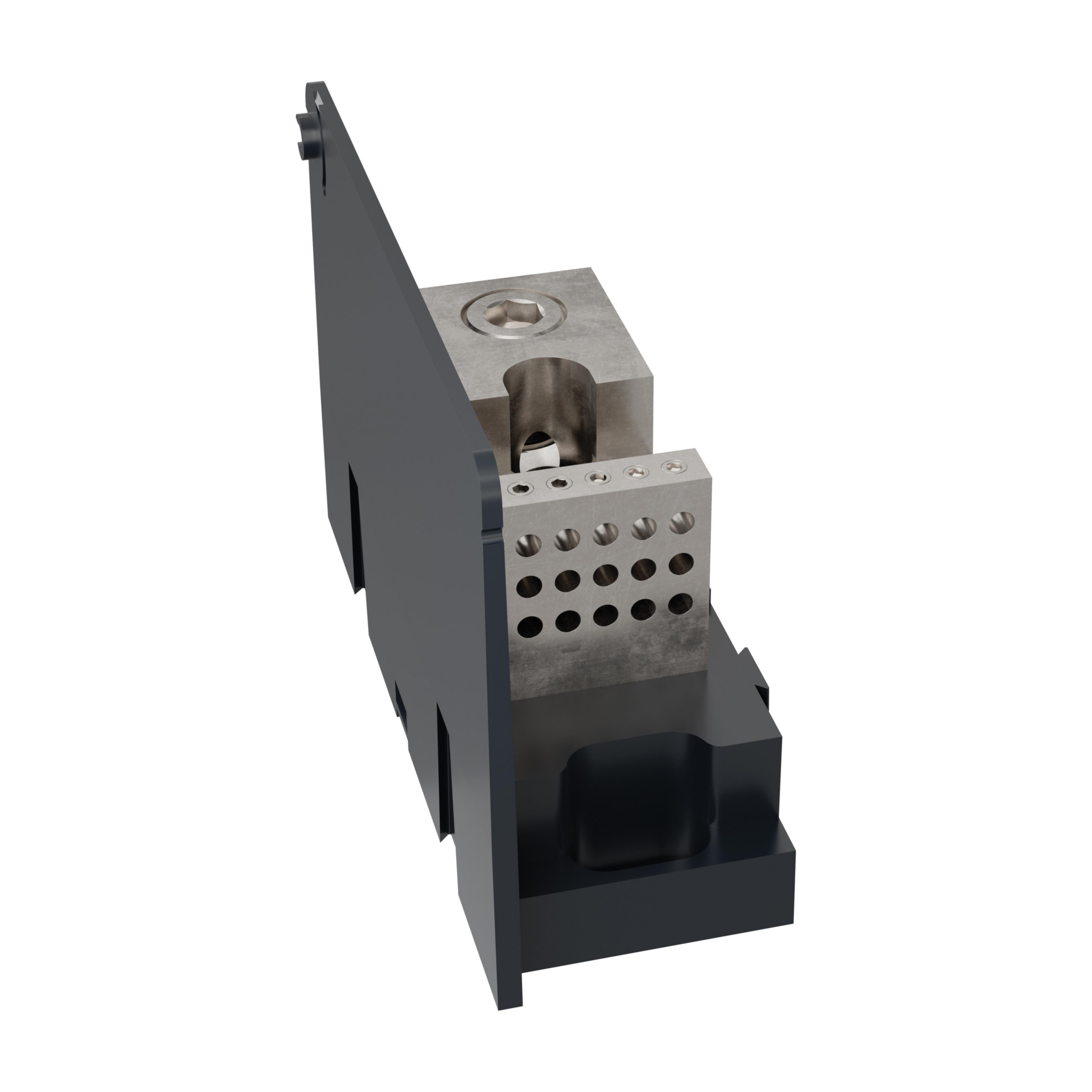 Product image for Open-Style PDB UL 1953 1000V 270A Tin-plated Aluminum - 350A Adder 2 - 8 openings; 2/0-#14 --- #2-#14 Box to Box