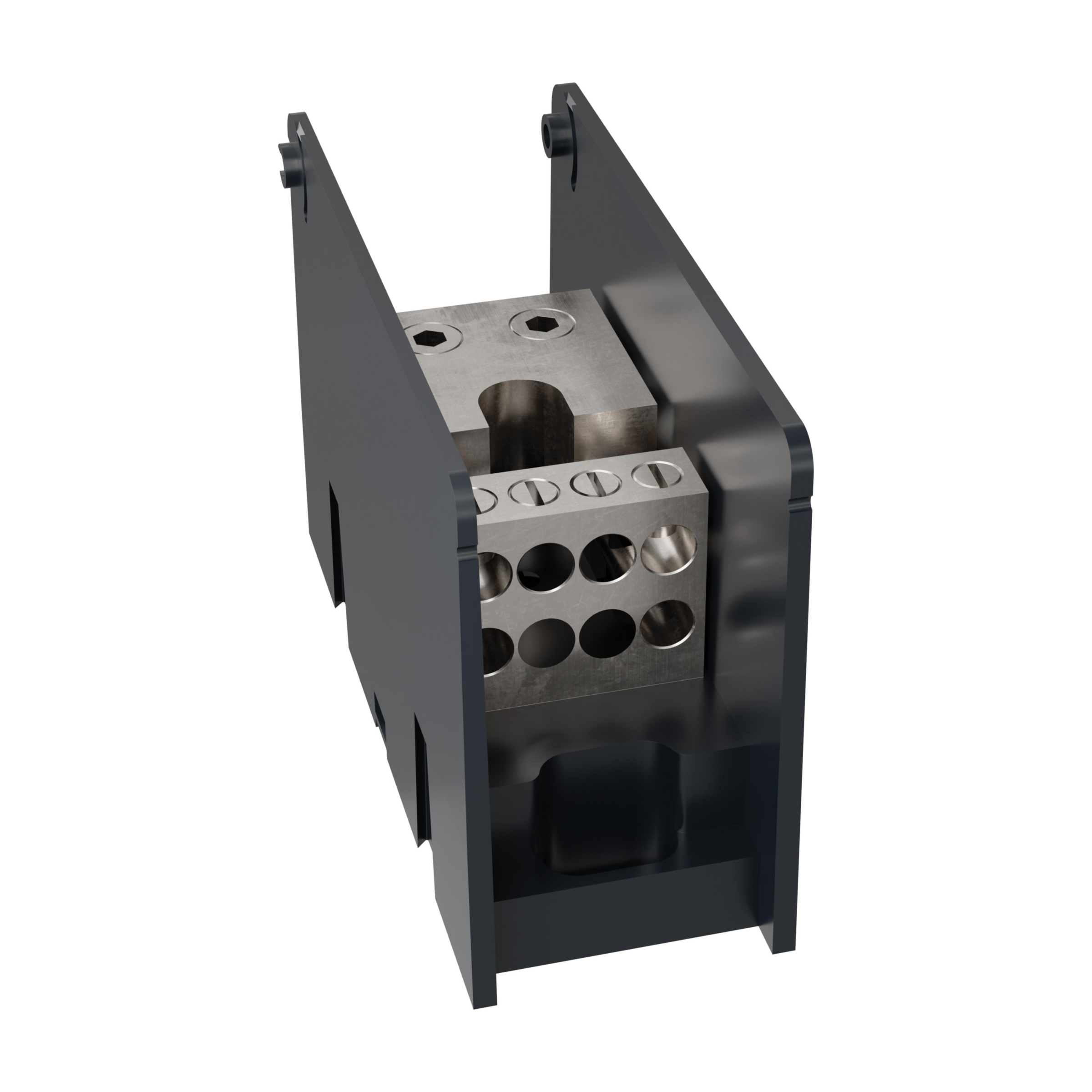 Product image for Open-Style PDB UL 1953 1000V 270A Tin-plated Aluminum - 350A 1-Pole 2 - 8 openings; 2/0-#14 --- #2-#14 Box to Box