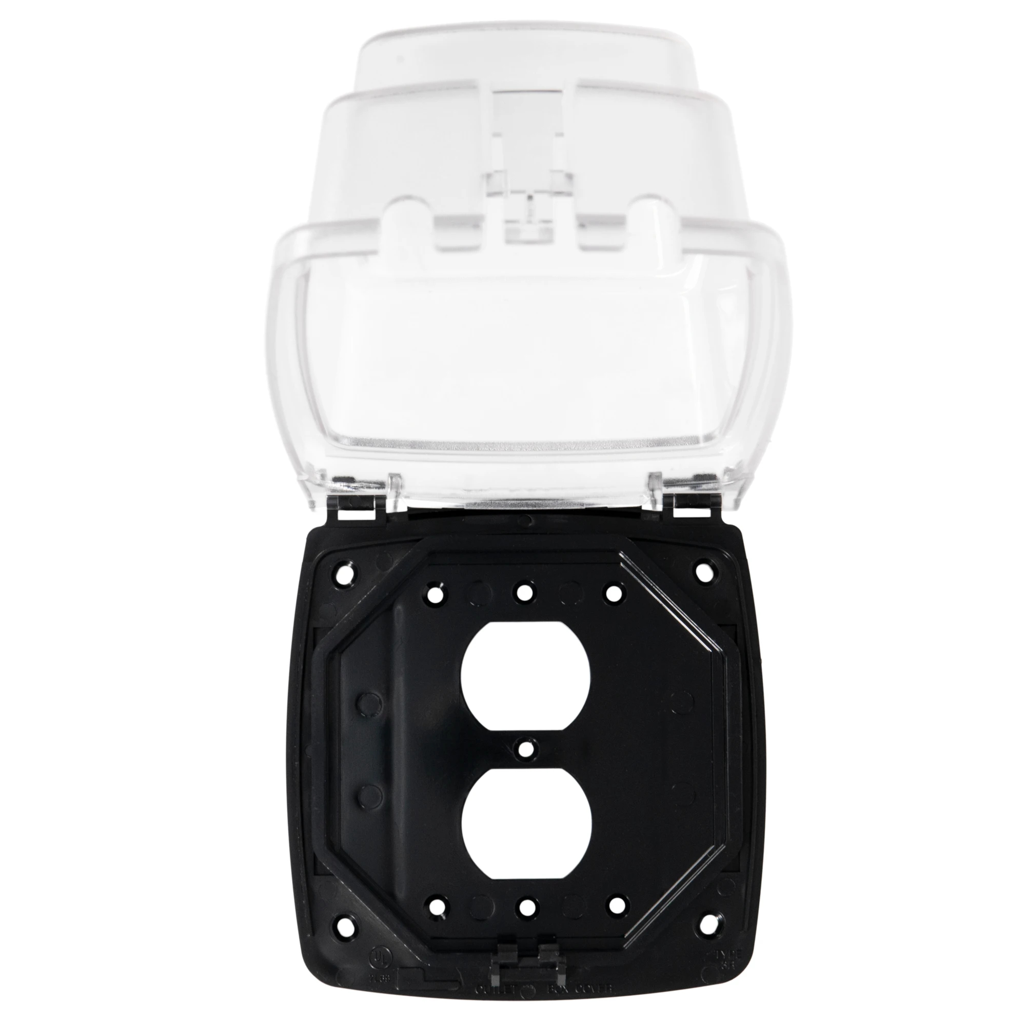 Product image for Cover weather proof 1 or 2 gang vert clr 3-1/4in
