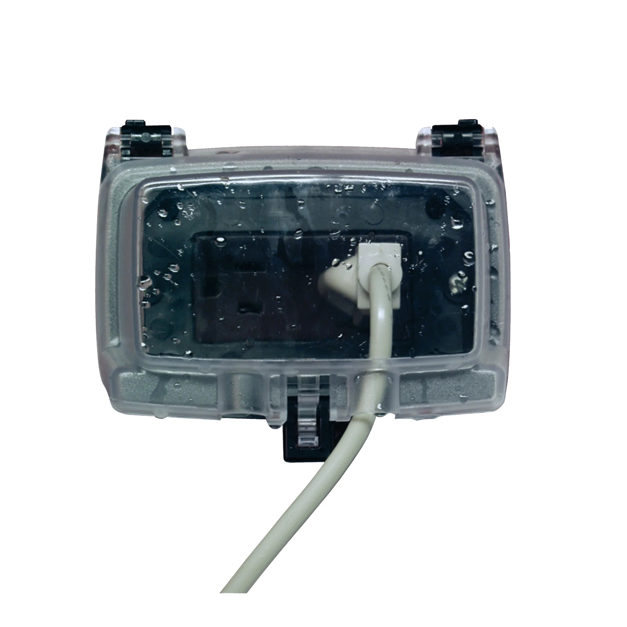 Product image for PLASTIC IN-USE WEATHERPROOF COVER, SINGLE-GANG, HRZ, 3.125" CLEAR