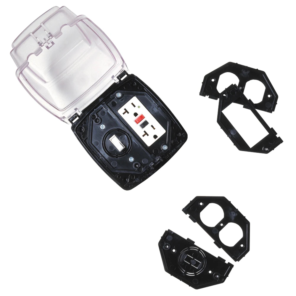 Product image for INTERMATIC WP1220C COVER 2GANG RECEPTAC DEEP VERTICAL METAL N3R WP W/ COMBO INSERTS WEATHERPROOF WALLPLATE