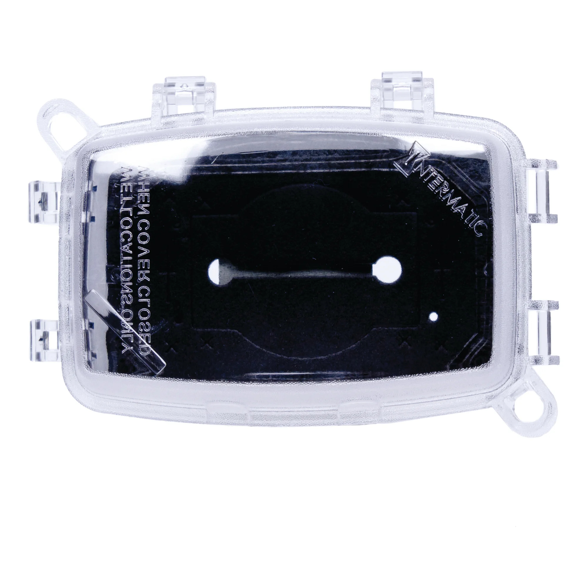 Product image for Cover receptacle 1-gang clear 0.5x2-3/4"