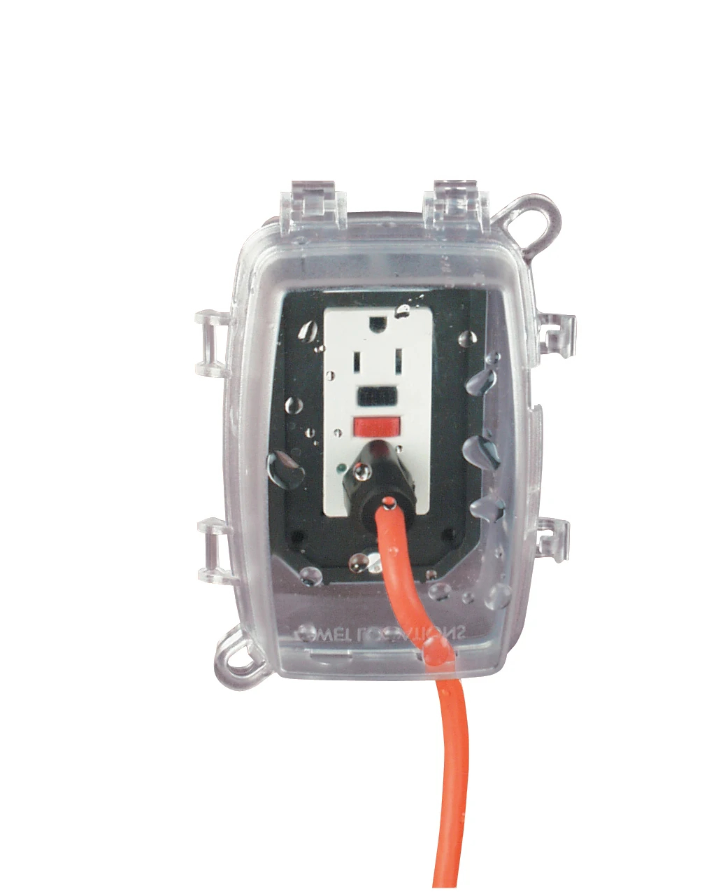 Product image for INTERMATIC WP1150C COVER 1GANG CLEAR WP RECEPTACLE VERTICAL HORIZONTAL W/ LOCKABLE HASP