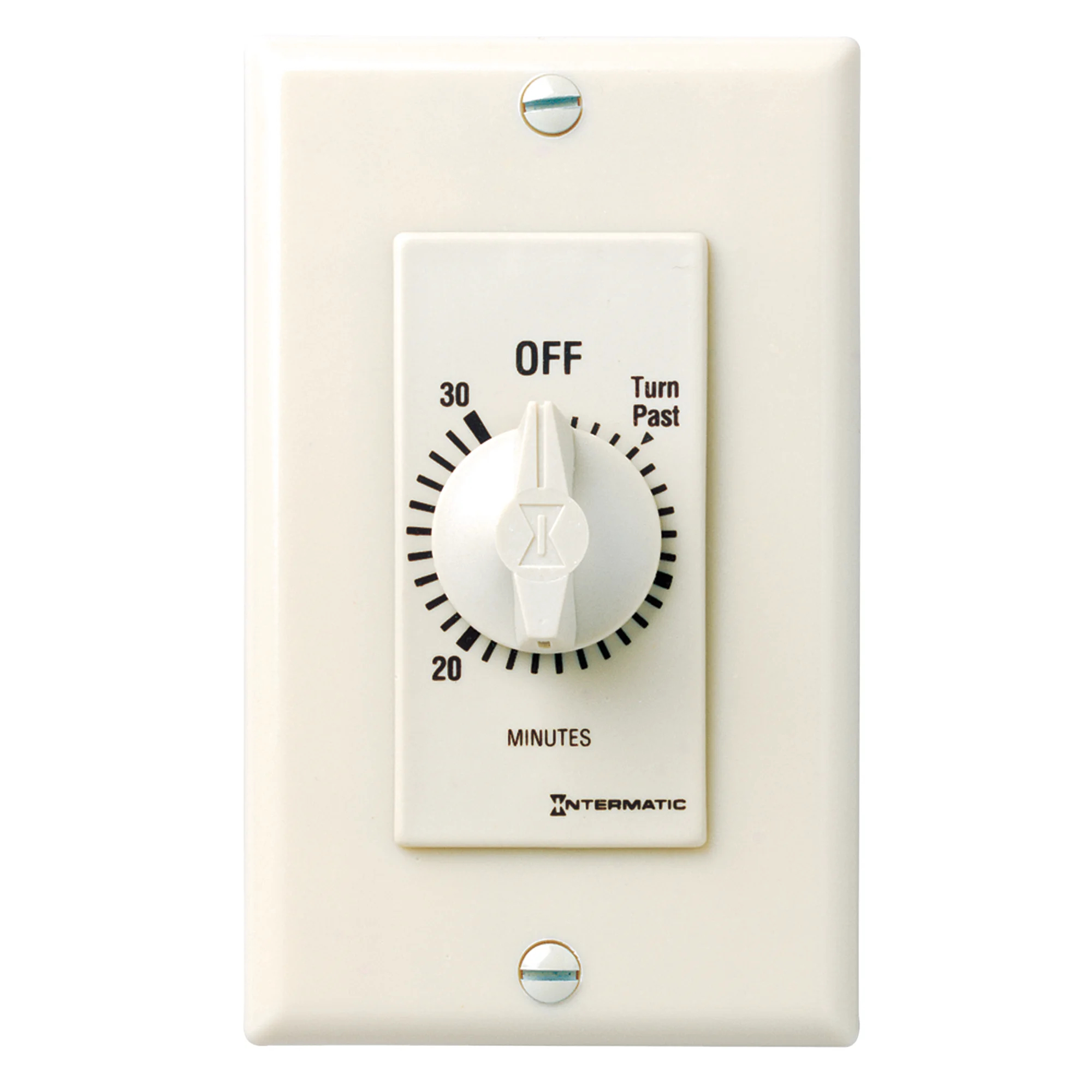 Product image for Timer mechanical 1 gang SPST 30min almond