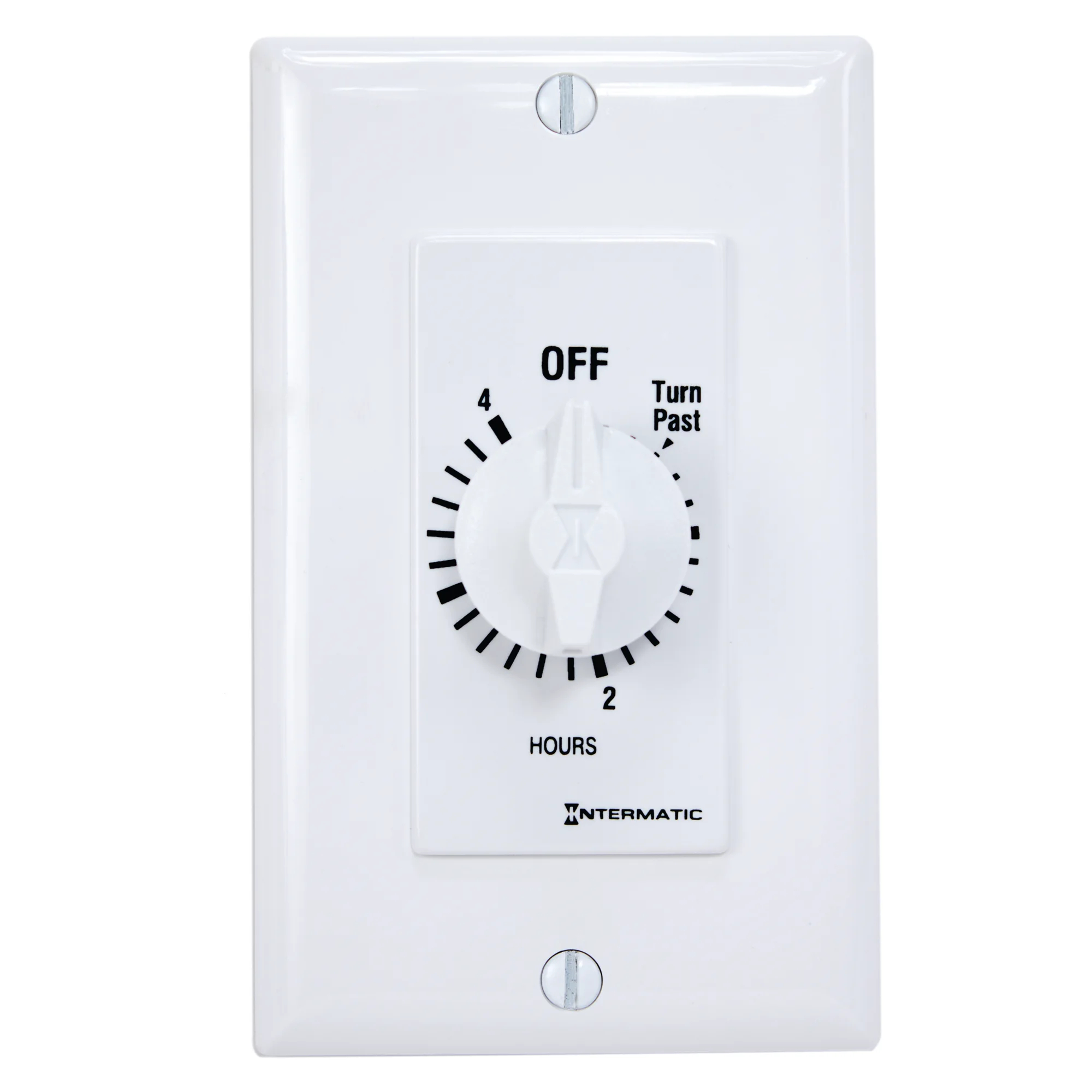 Product image for SPRING WOUND COUNTDOWN TIMER, DECORATOR STYLE, 125-277 VAC, 50/60 HZ, SPST, 4 HOUR MAX, WITHOUT HOLD, WHITE