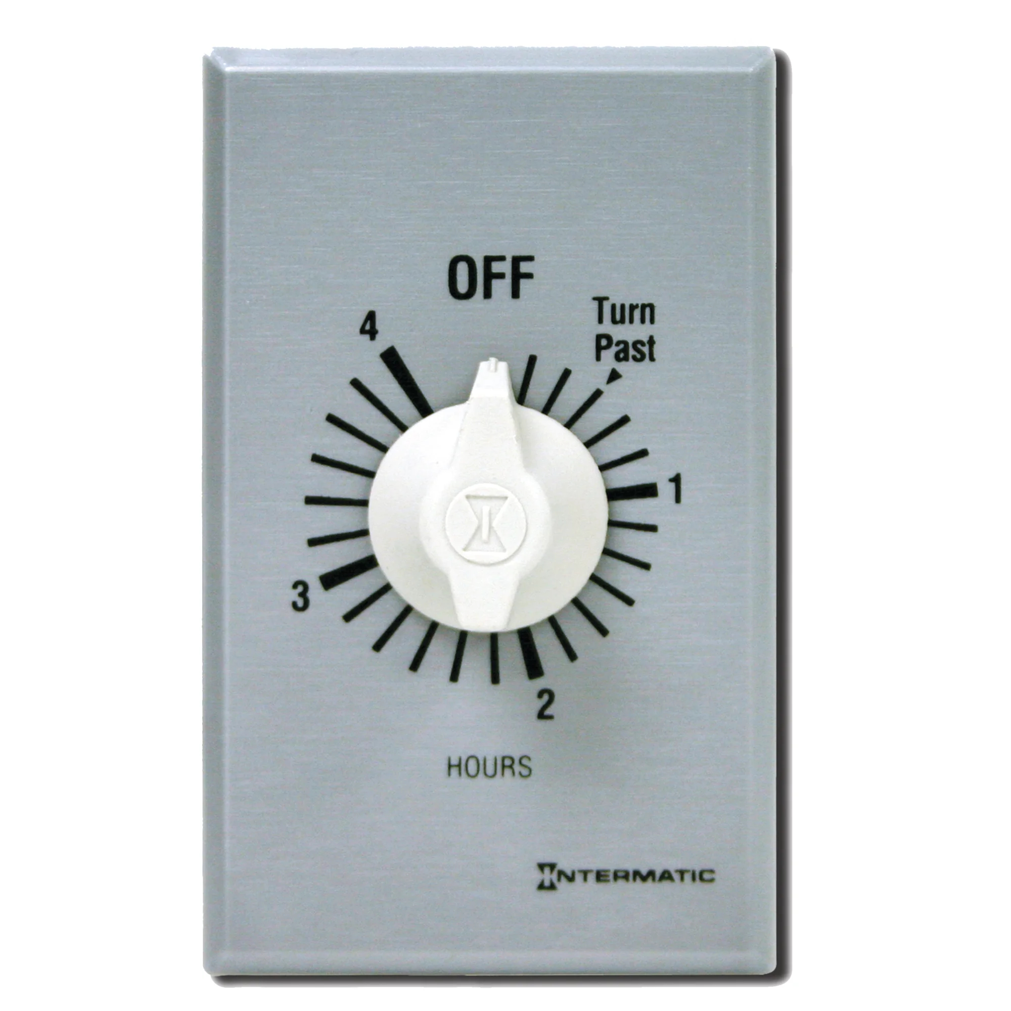 Product image for SPRING WOUND COUNTDOWN TIMER, COMMERCIAL, 125-277 VAC, 50/60 HZ, SPST, 4 HOUR MAX, WITHOUT HOLD, SILVER