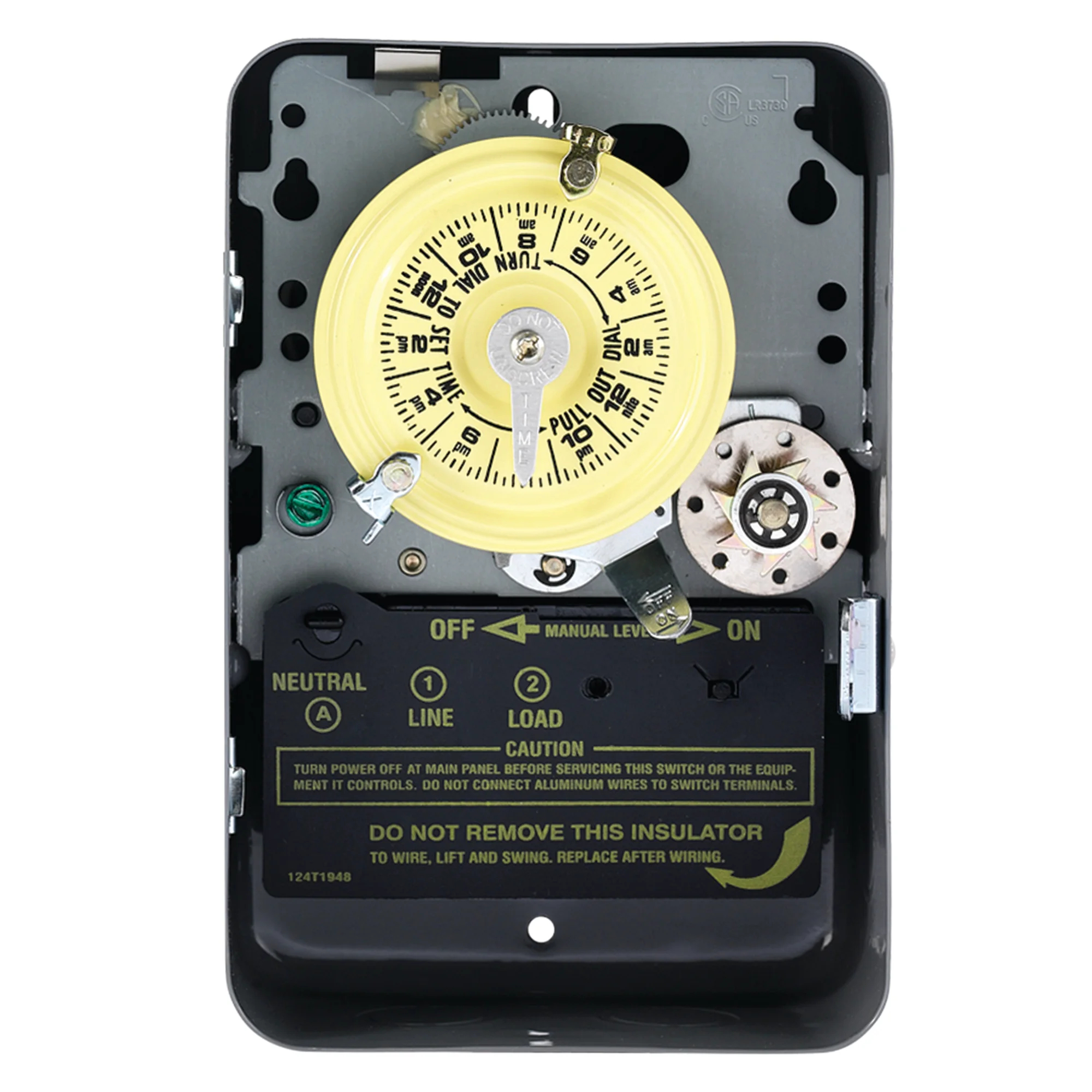 Product image for Timer mechanical SPST 24hr 40A 125V type 1