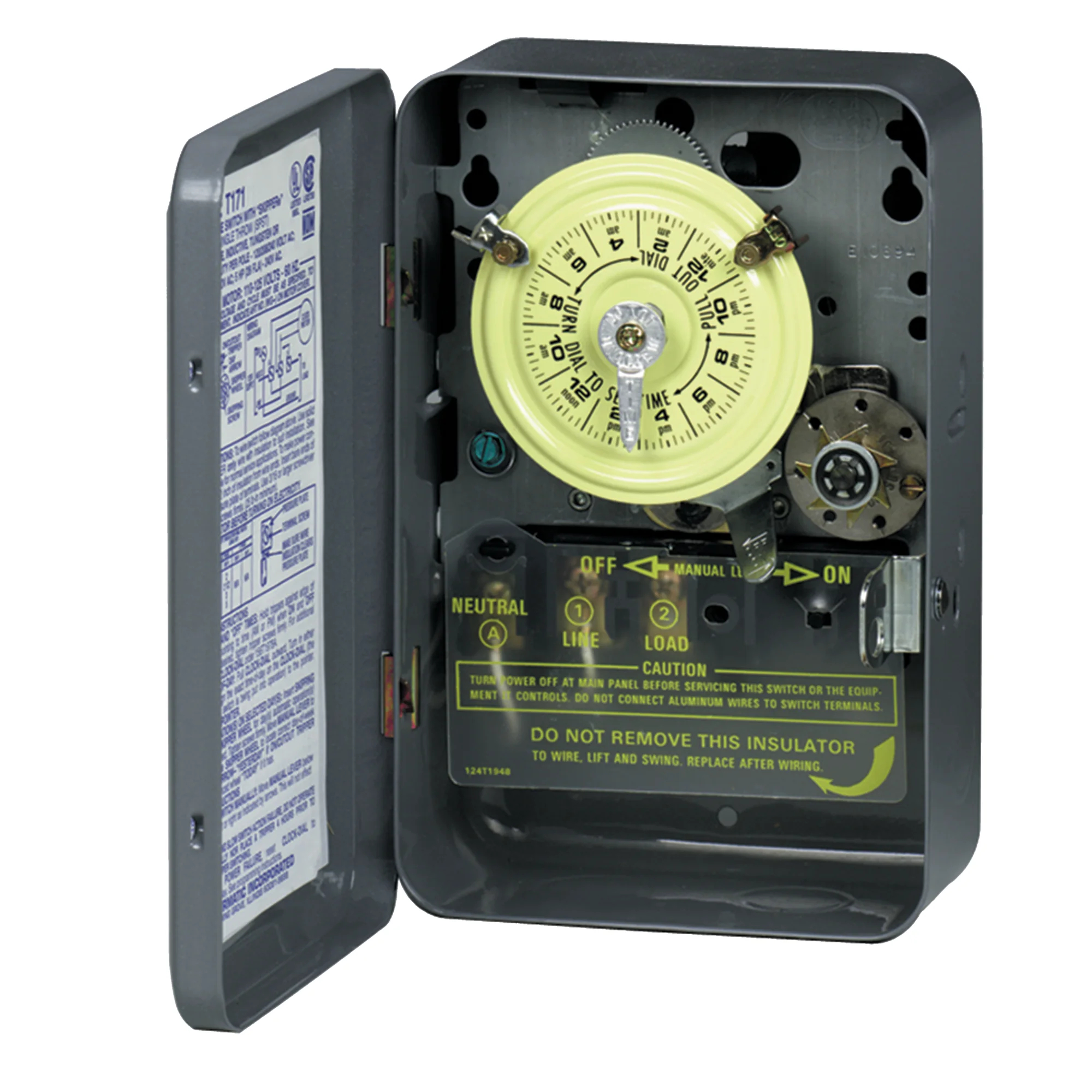 Product image for Timer mechanical DPST 24hr 40A 125V type 1