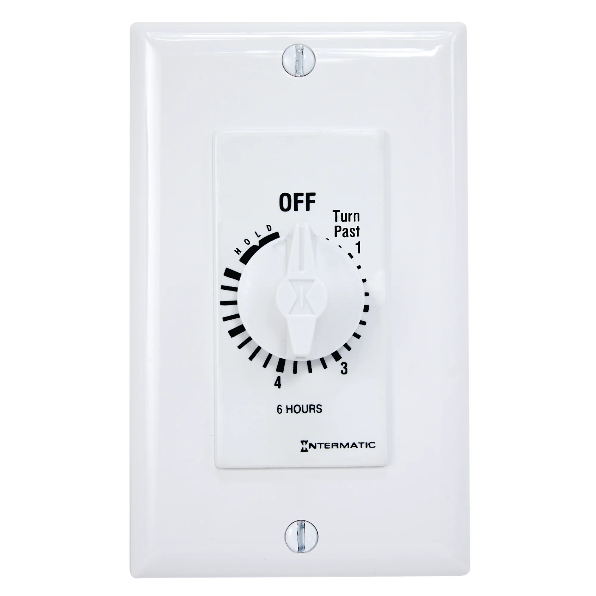 Product image for SPRING WOUND COUNTDOWN TIMER, DECORATOR STYLE, 125-277 VAC, 50/60 HZ, SPST, 6 HOUR MAX, WITH HOLD, WHITE