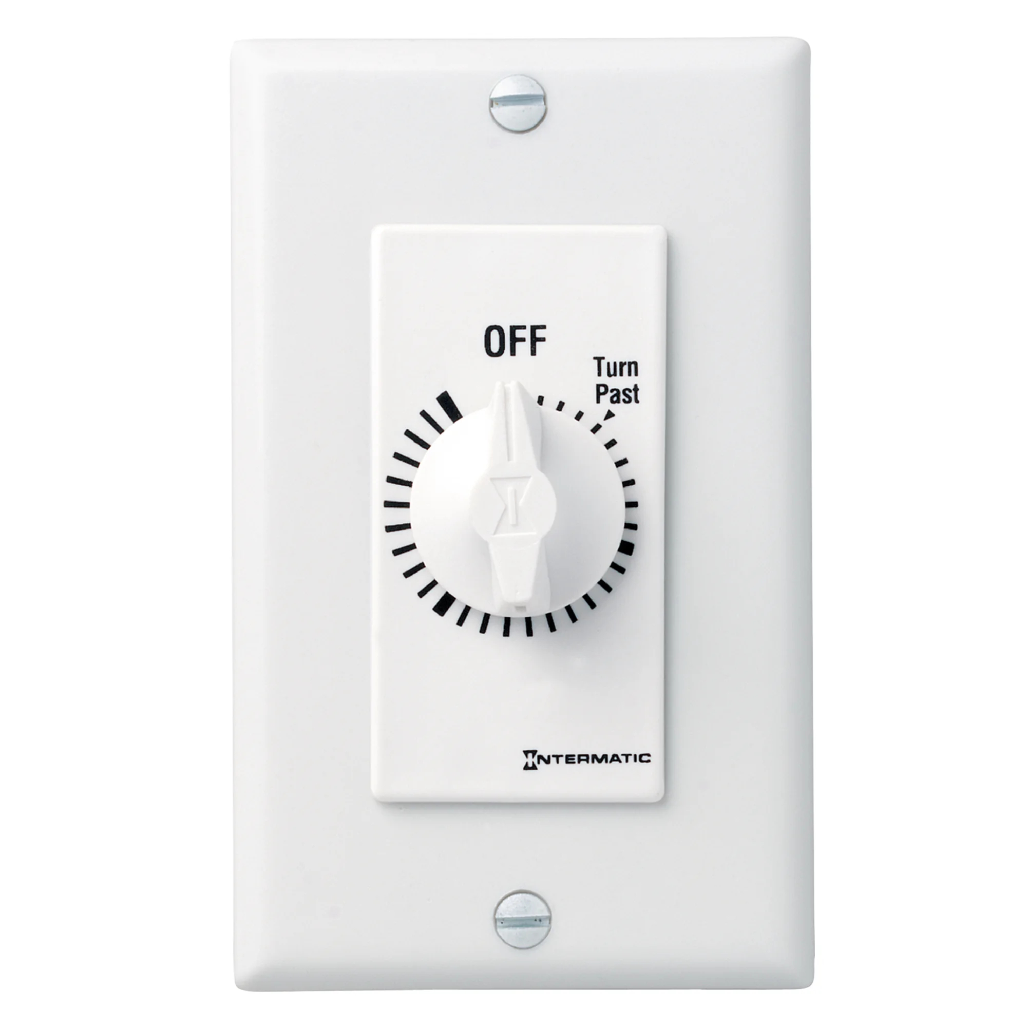 Product image for SPRING WOUND COUNTDOWN TIMER, DECORATOR STYLE, 125-277 VAC, 50/60 HZ, DPST, 30 MINUTE MAX, WITHOUT HOLD, WHITE